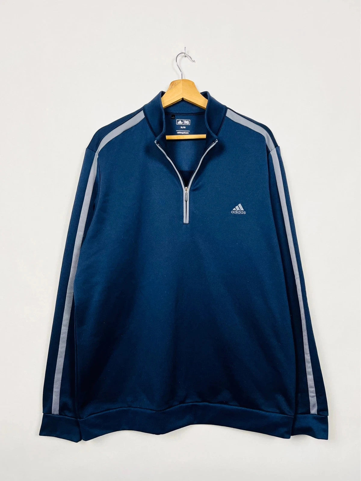 Pull Léger Adidas Bleu Marine Logo Brodé - XL (A48)