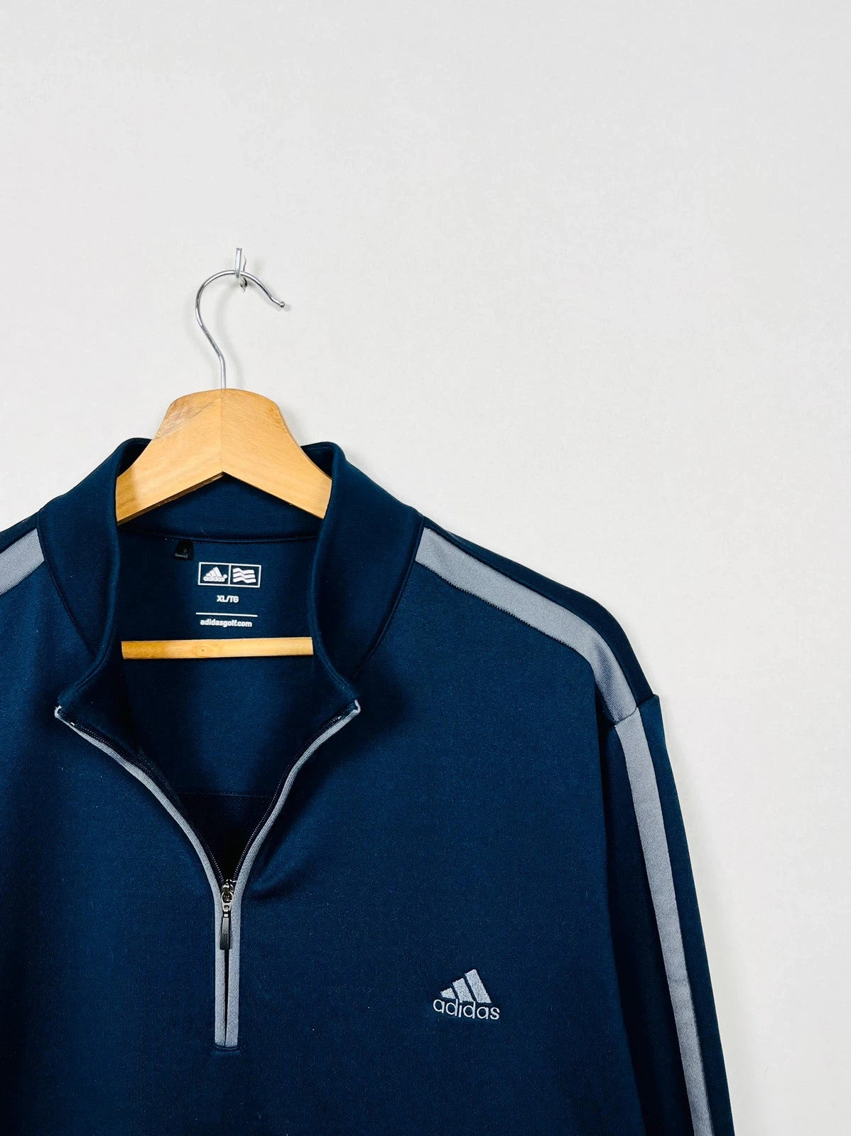Pull Léger Adidas Bleu Marine Logo Brodé - XL (A48)