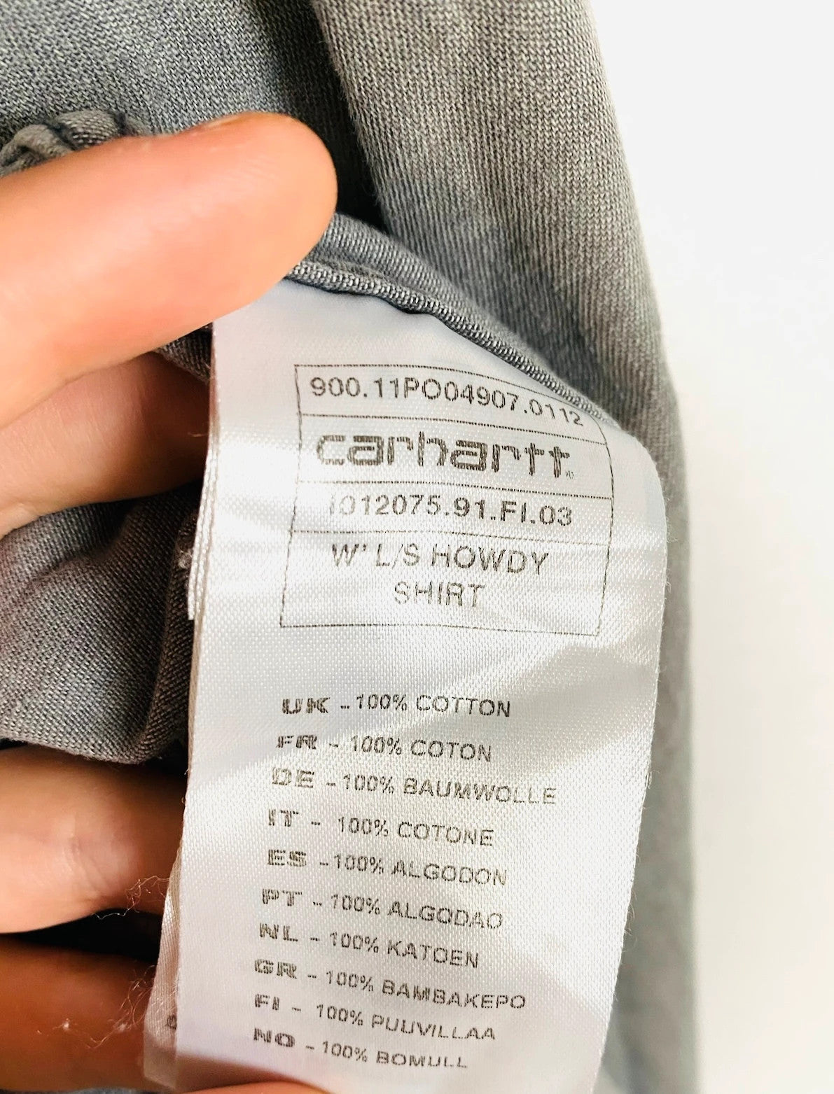 Chemise Unie Carhatt Grise - L (A136)