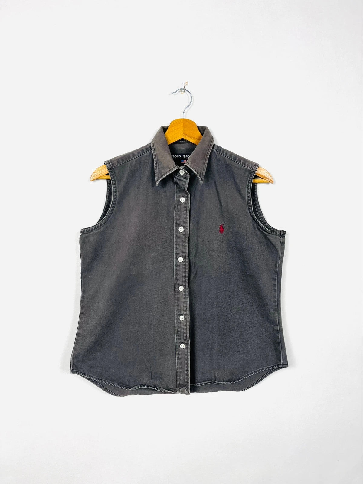 Veste en Jean Ralph Lauren Sans Manches Gris - XL (A117)