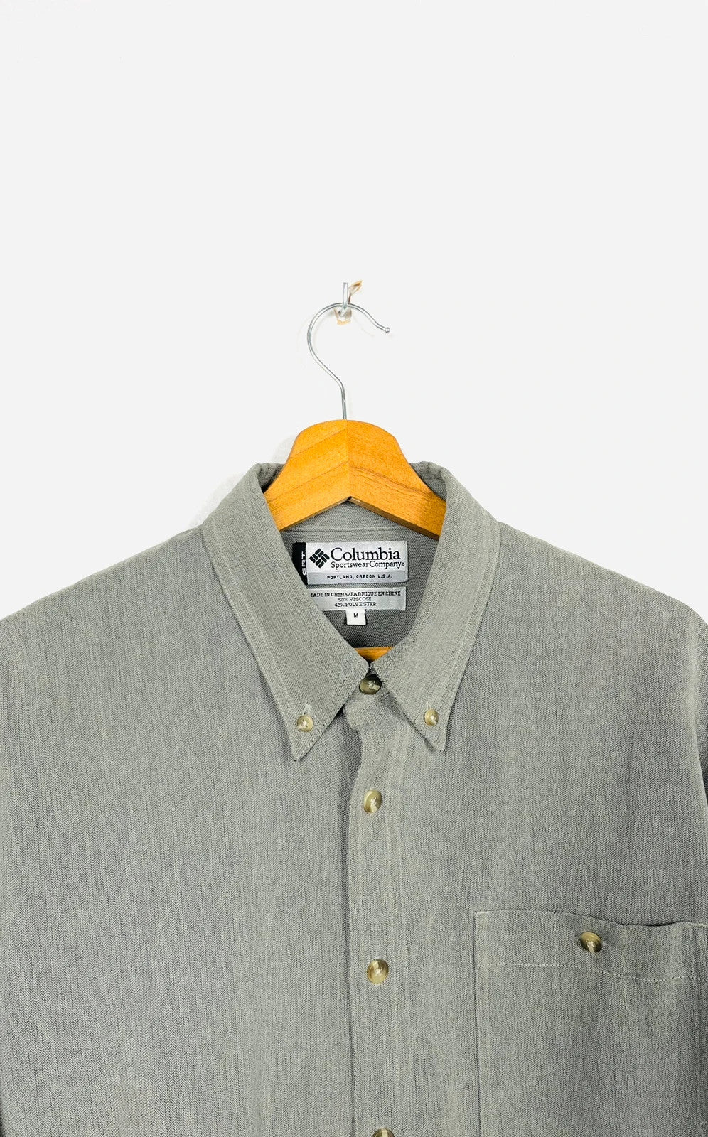 Chemise Columbia Unie Grise - M (A154)