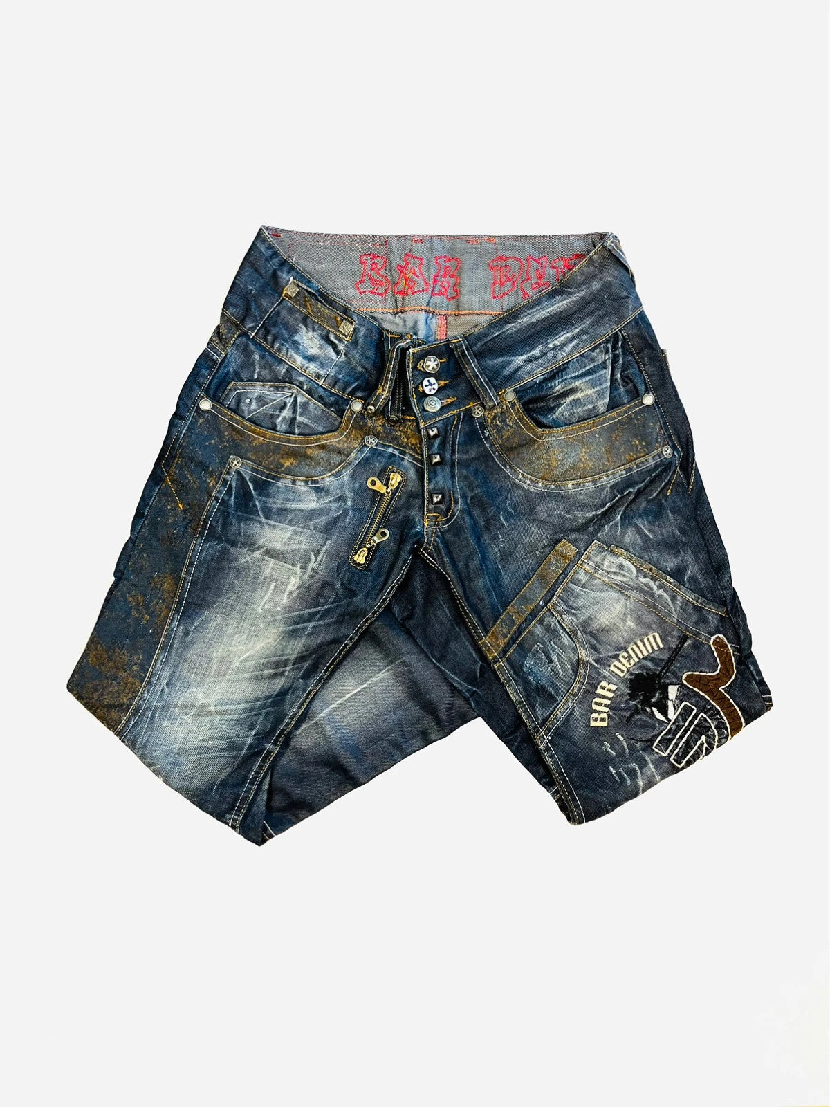 Jean à motif brodé Vintage - W29 (A109)