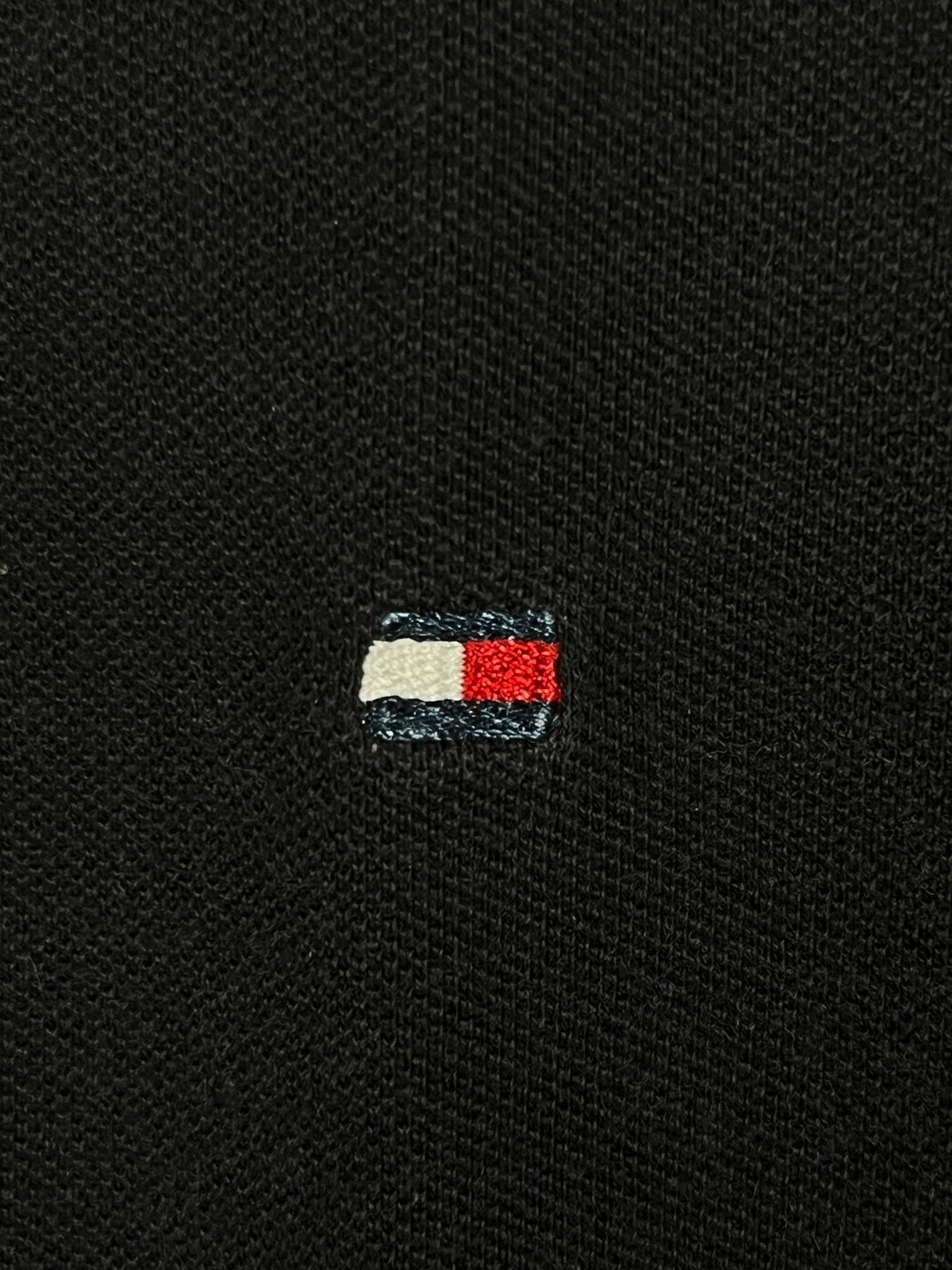 Polo Tommy Hilfiger Noir Logo Brodé Summer - M (A163)