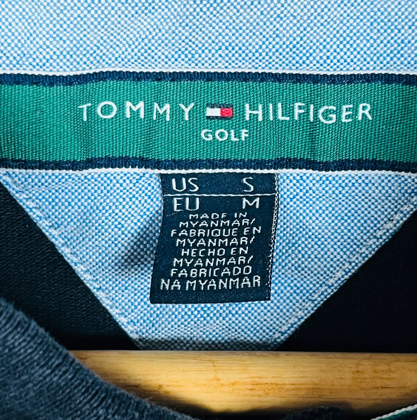 Polo Tommy Hilfiger Noir Logo Brodé Summer - M (A163)