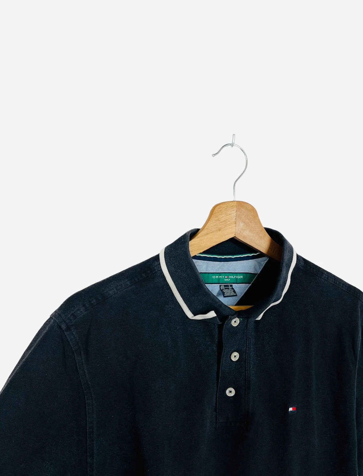 Polo Tommy Hilfiger Noir Logo Brodé Summer - M (A163)