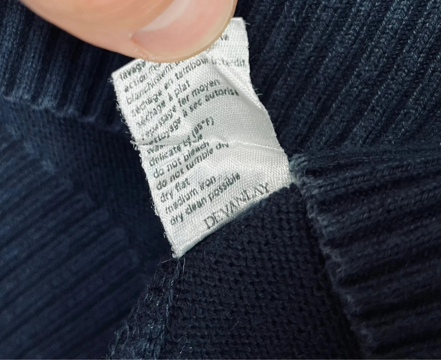 Pull Crewneck Lacoste Col V Marine - XL (A170)
