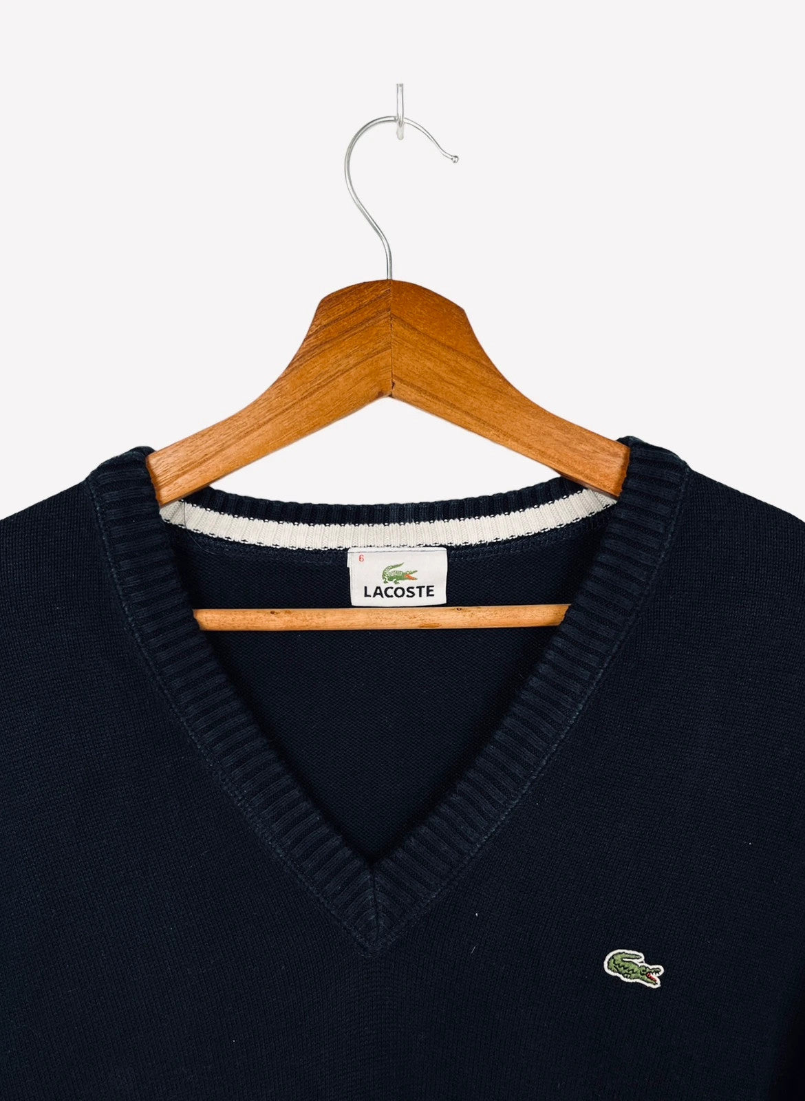 Pull Crewneck Lacoste Col V Marine - XL (A170)