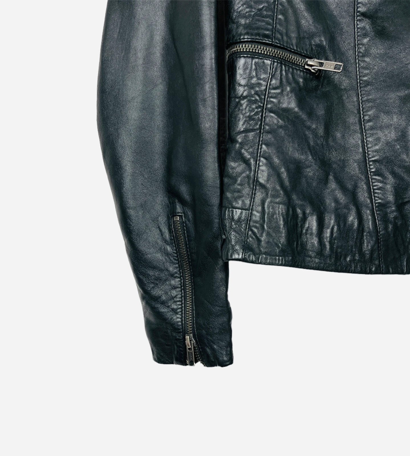 Veste en Cuir Naf Naf Noir Luxury - XS (A195)