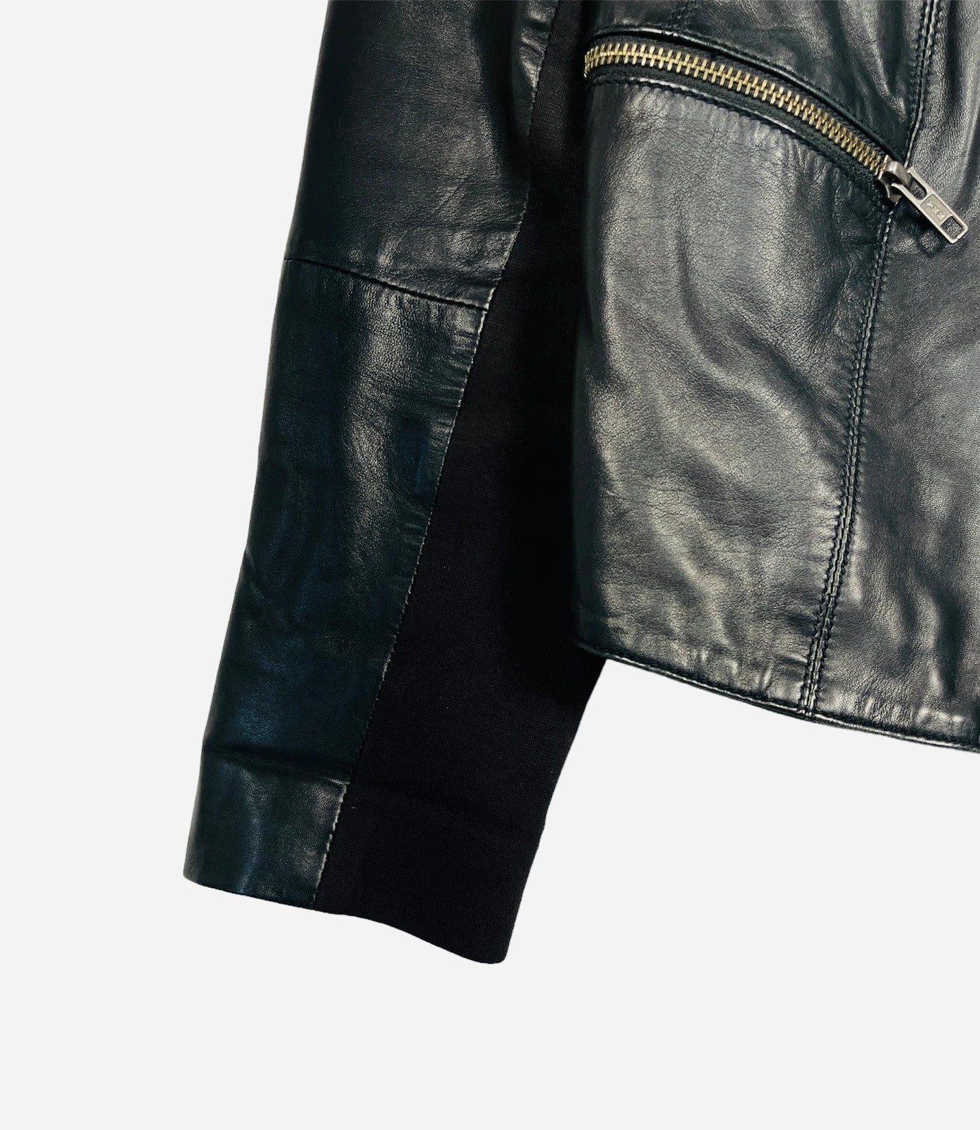 Veste en Cuir Naf Naf Noir Luxury - M (A194)