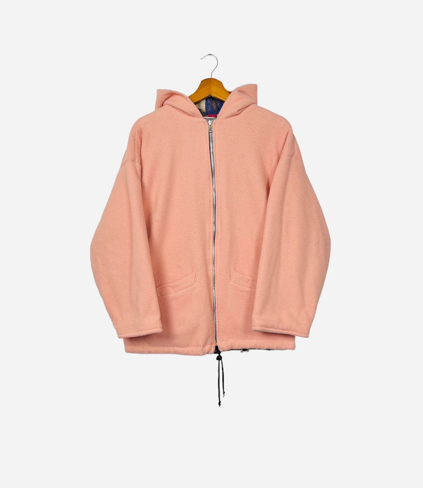 Veste Légère Réversible Vintage Rose & Rouge - L (A129)