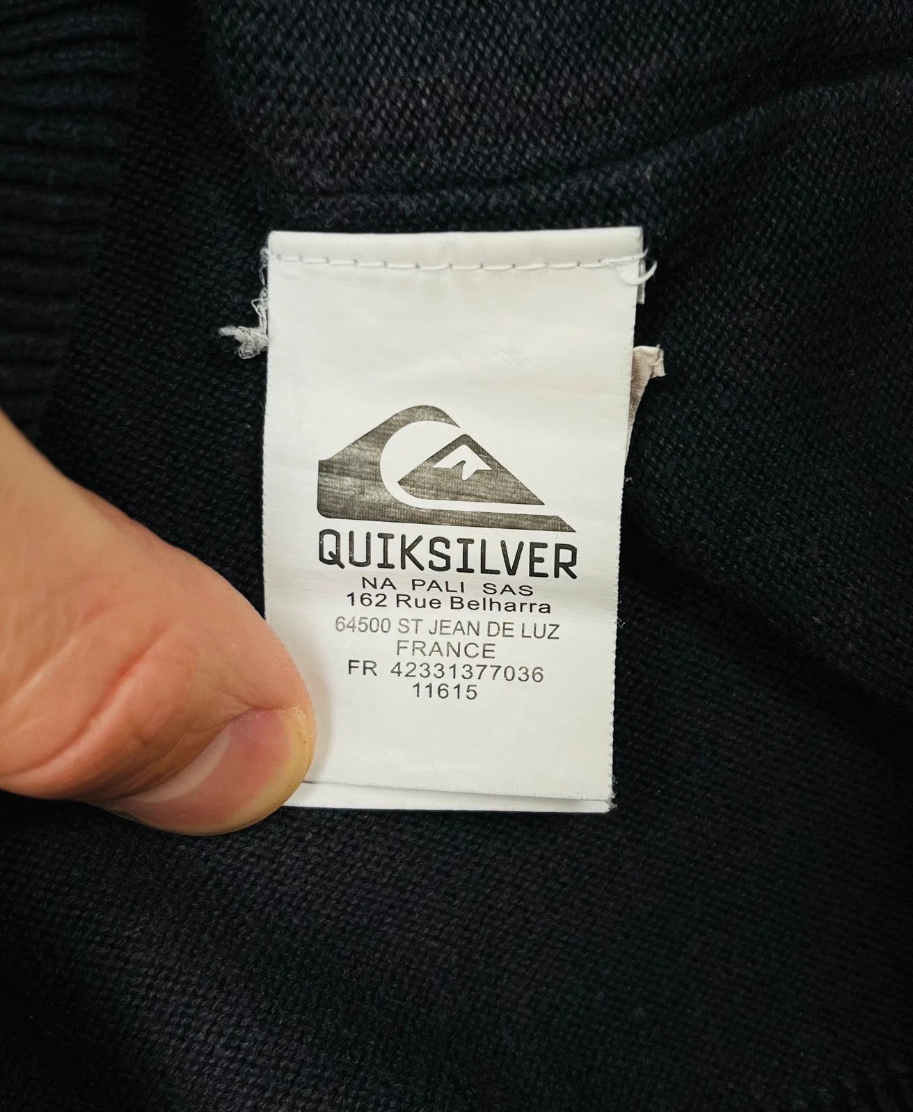 Crewneck QuikSilver Noir Vintage - S (A232)