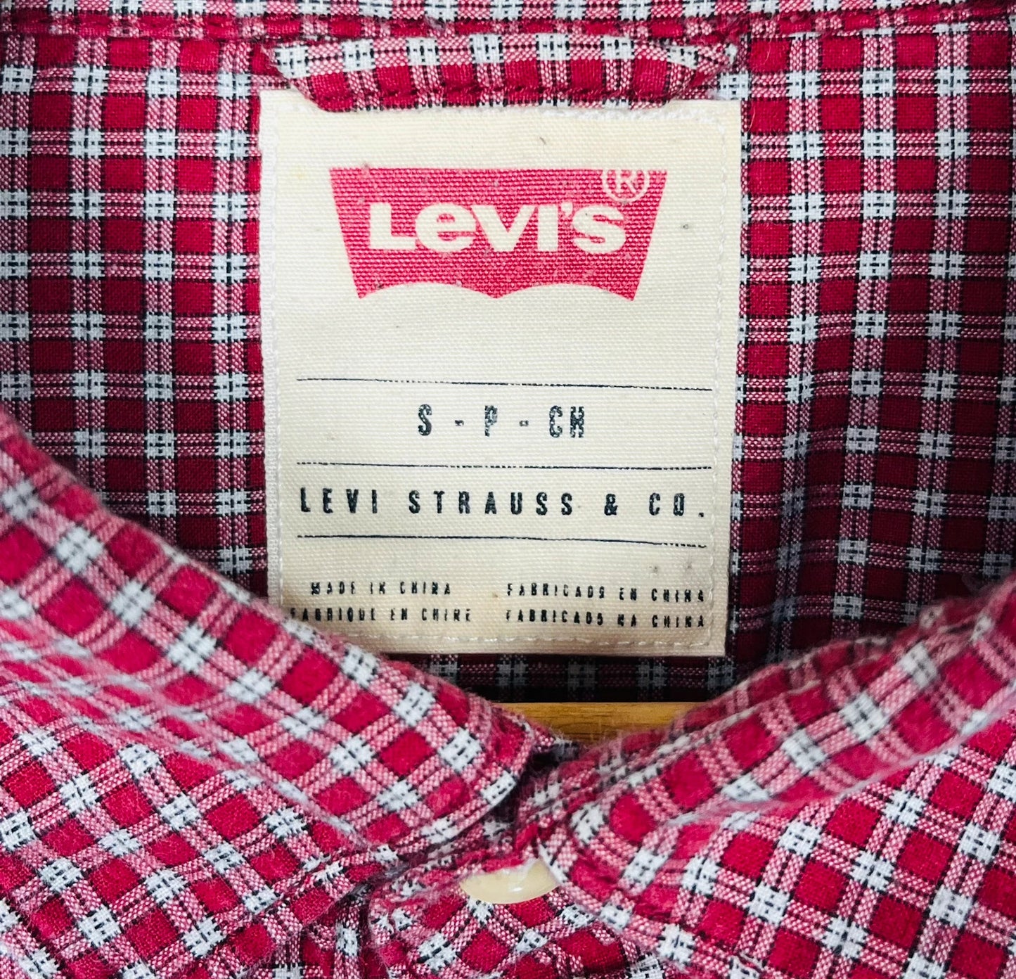 Chemise à carreaux Levi’s Rouge - S (A225)