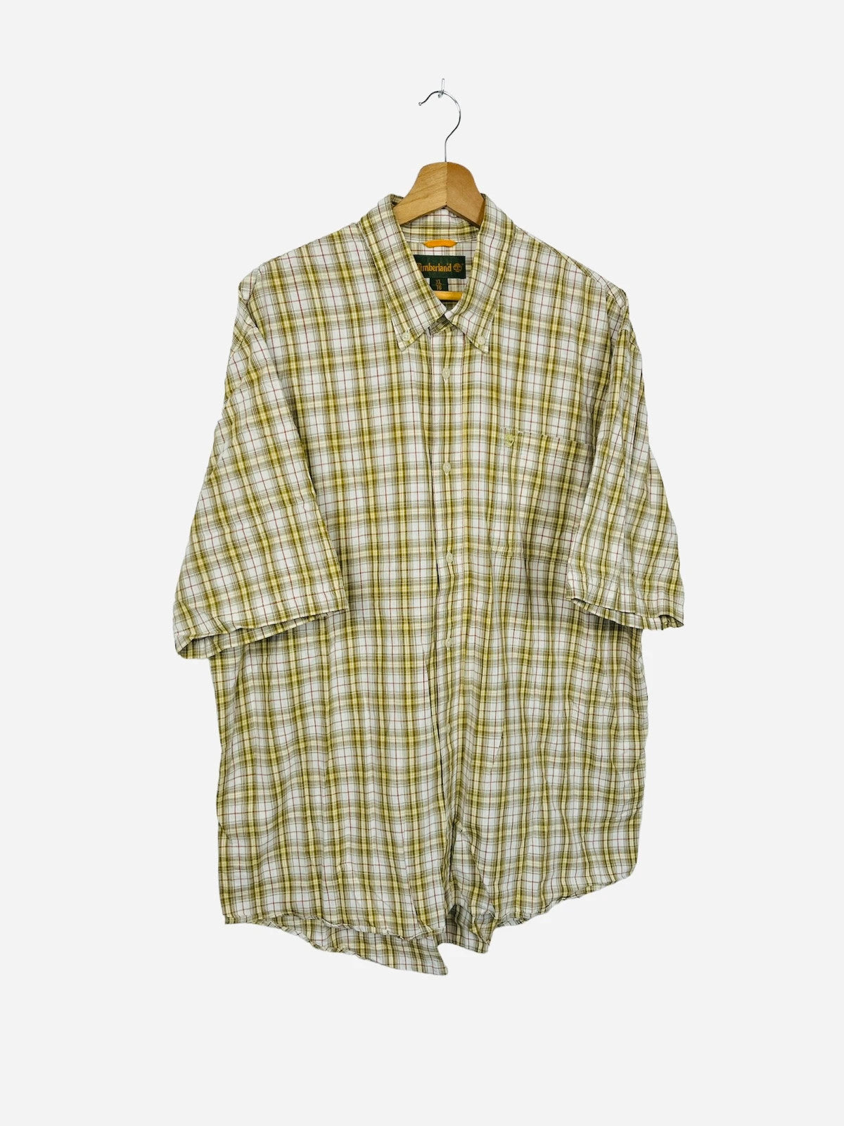 Chemise à carreaux Timberland Jaune & Vert - XL (A227)