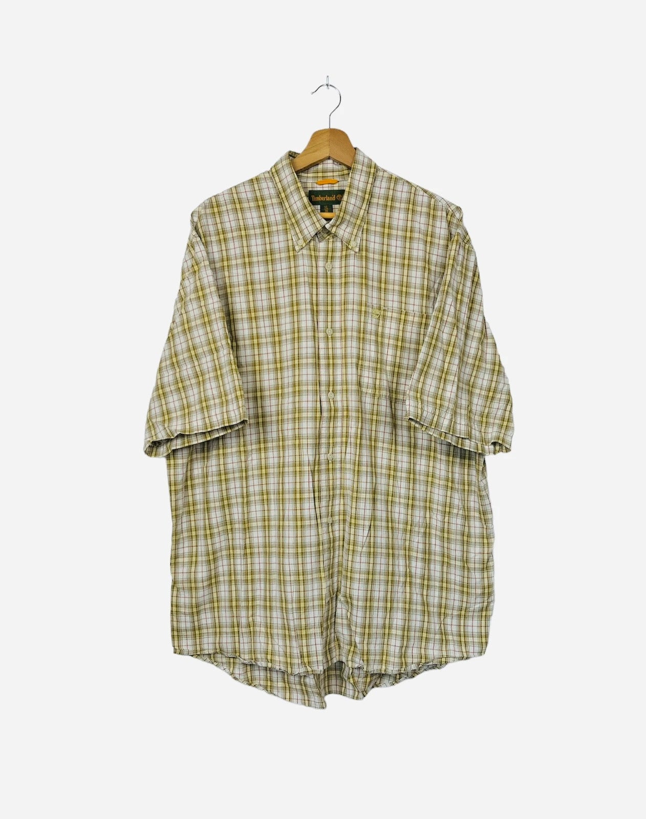 Chemise à carreaux Timberland Jaune & Vert - XL (A227)