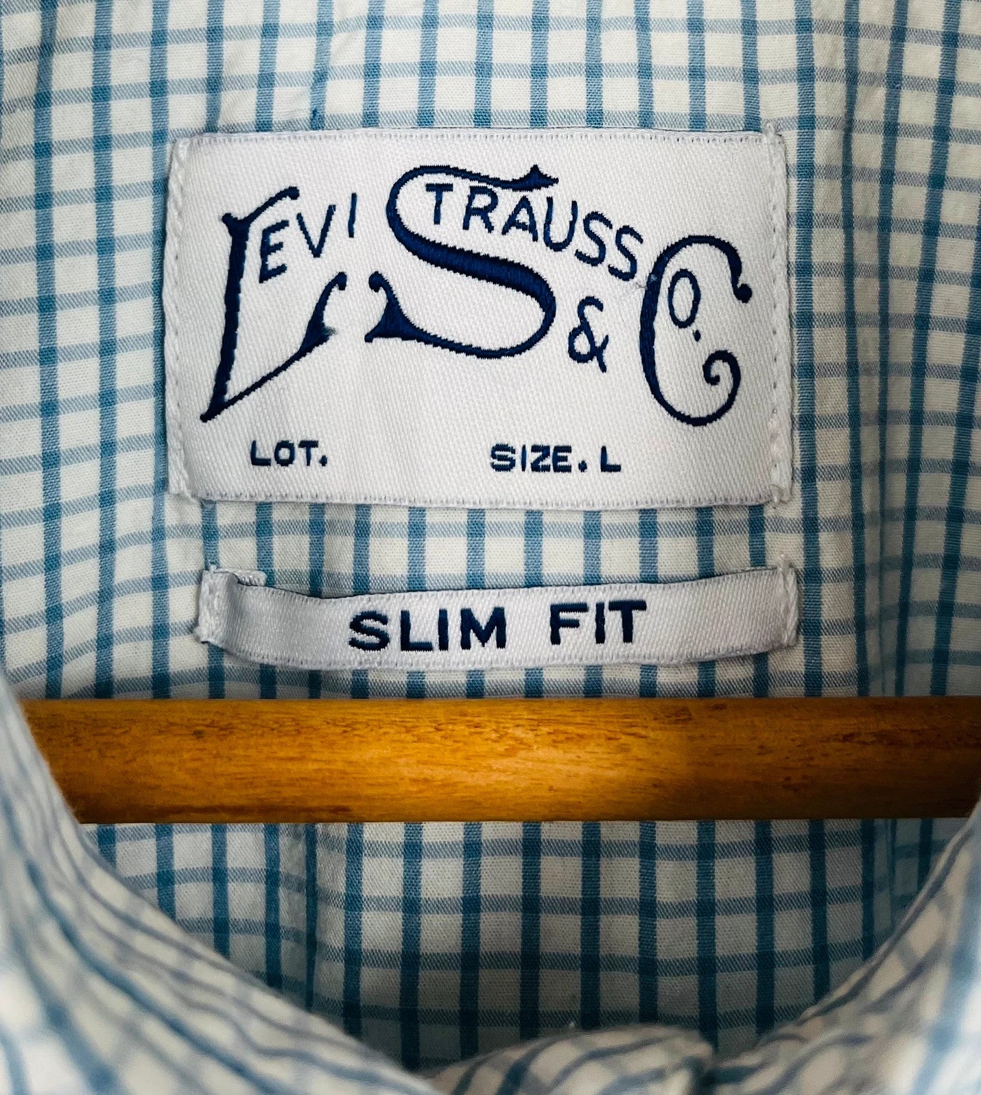Chemise Levi’s à carreaux Bleu & Blanc - L (A249)