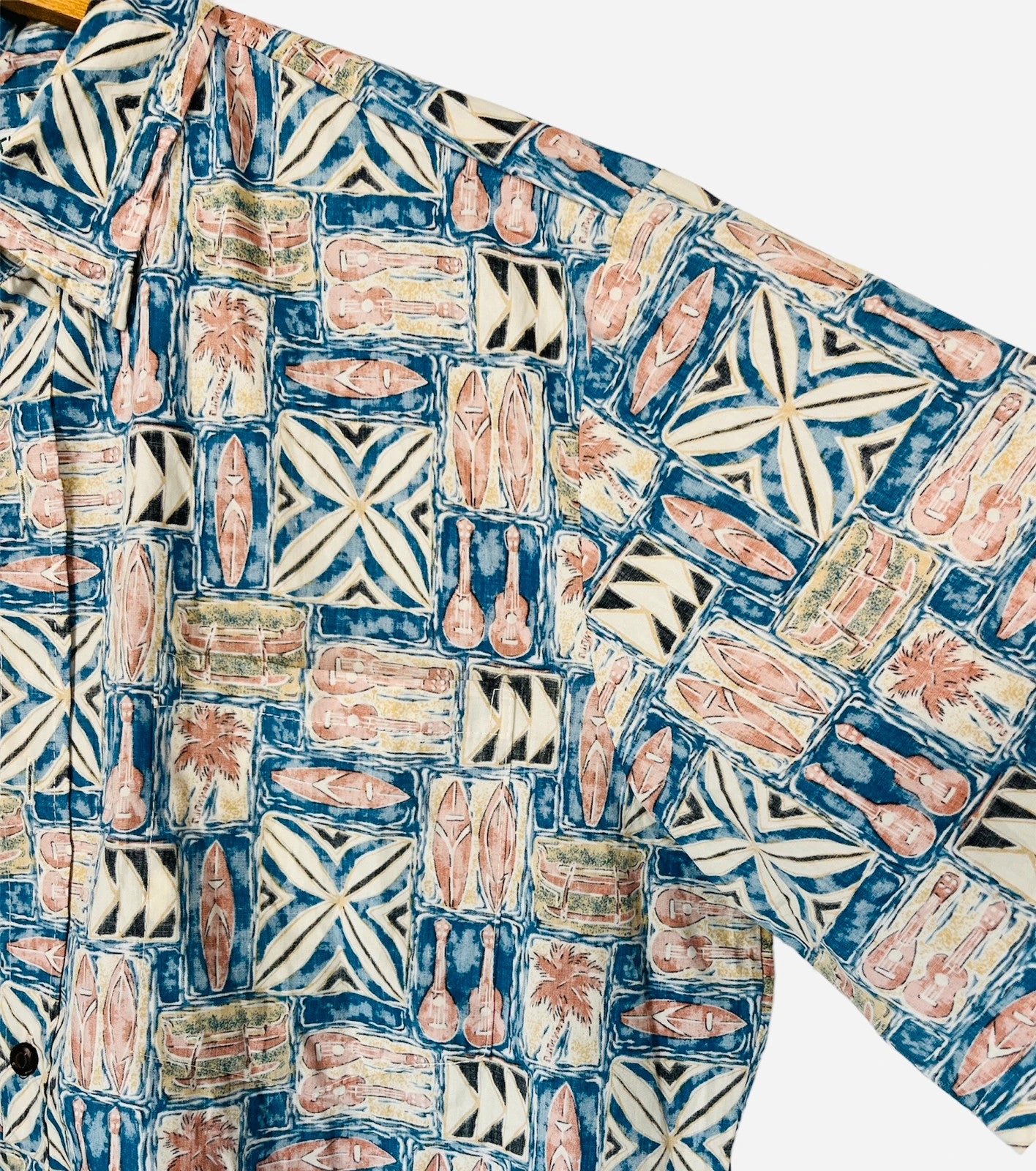 Chemise à motifs Summer Vintage - L (A248)