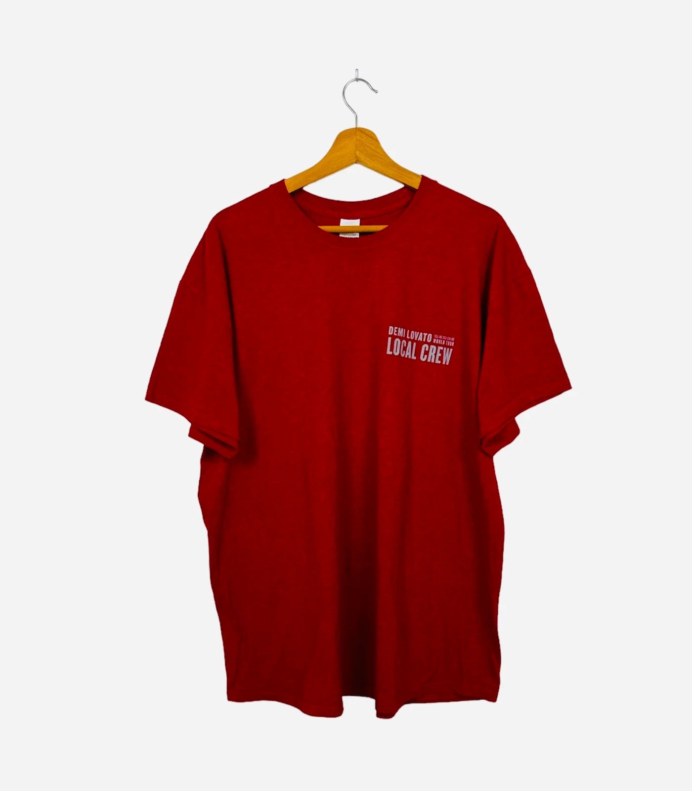 T-shirt de Collection (Local Crew) Demi Lovato Rouge Bordeaux - XL (A272)