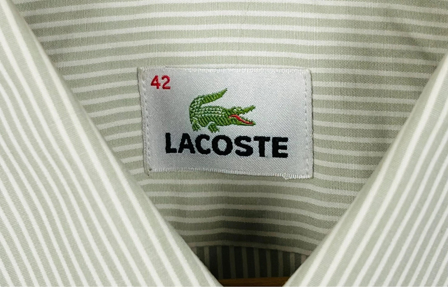 Chemise Lacoste Summer Vibes Rayée Verte - L (A169)