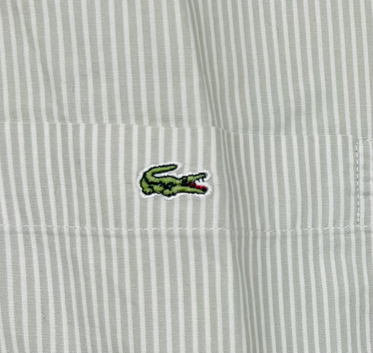 Chemise Lacoste Summer Vibes Rayée Verte - L (A169)