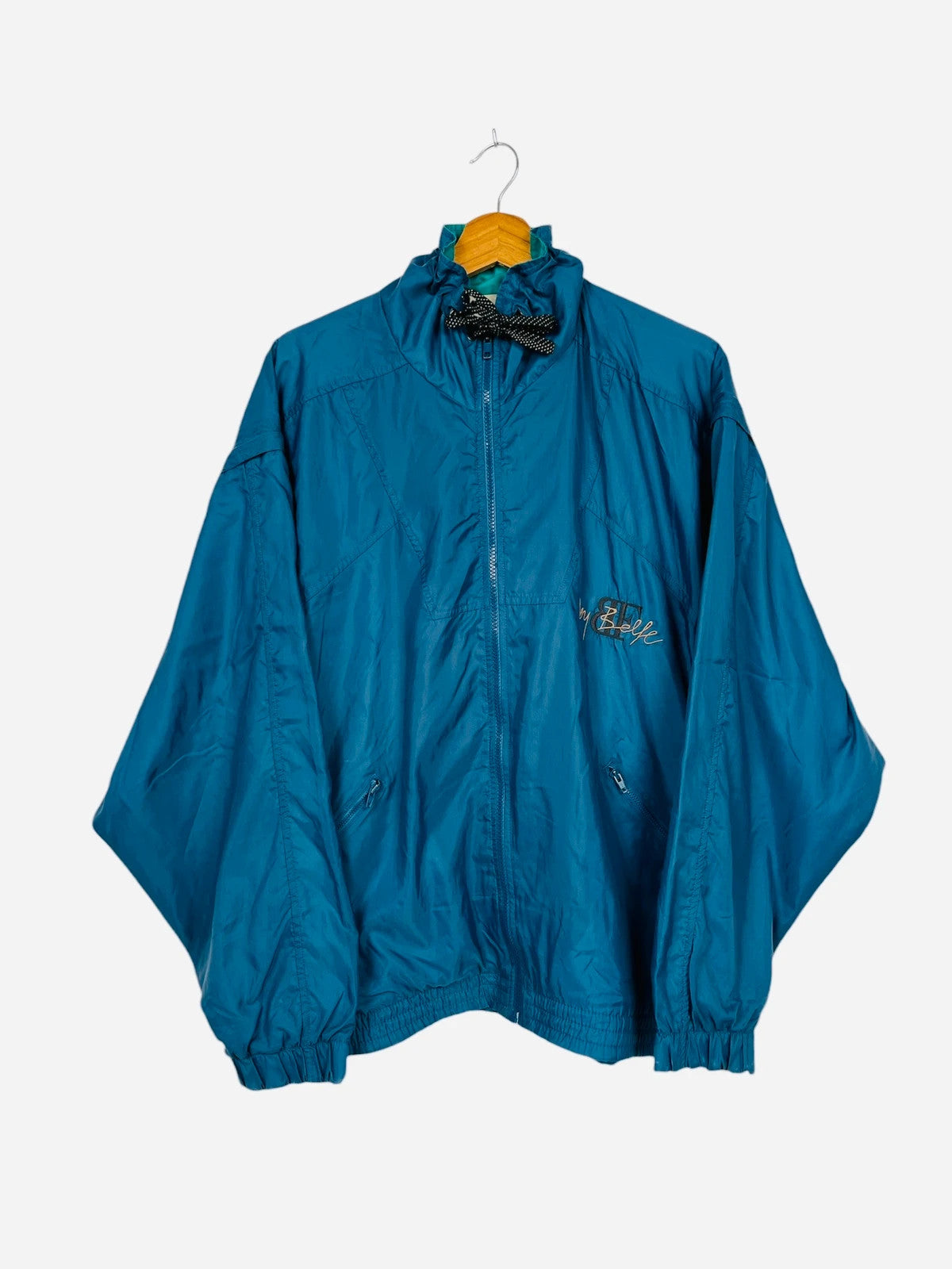 Veste Oversize Légère Coupe Vent Vintage Bleu - L (A364)