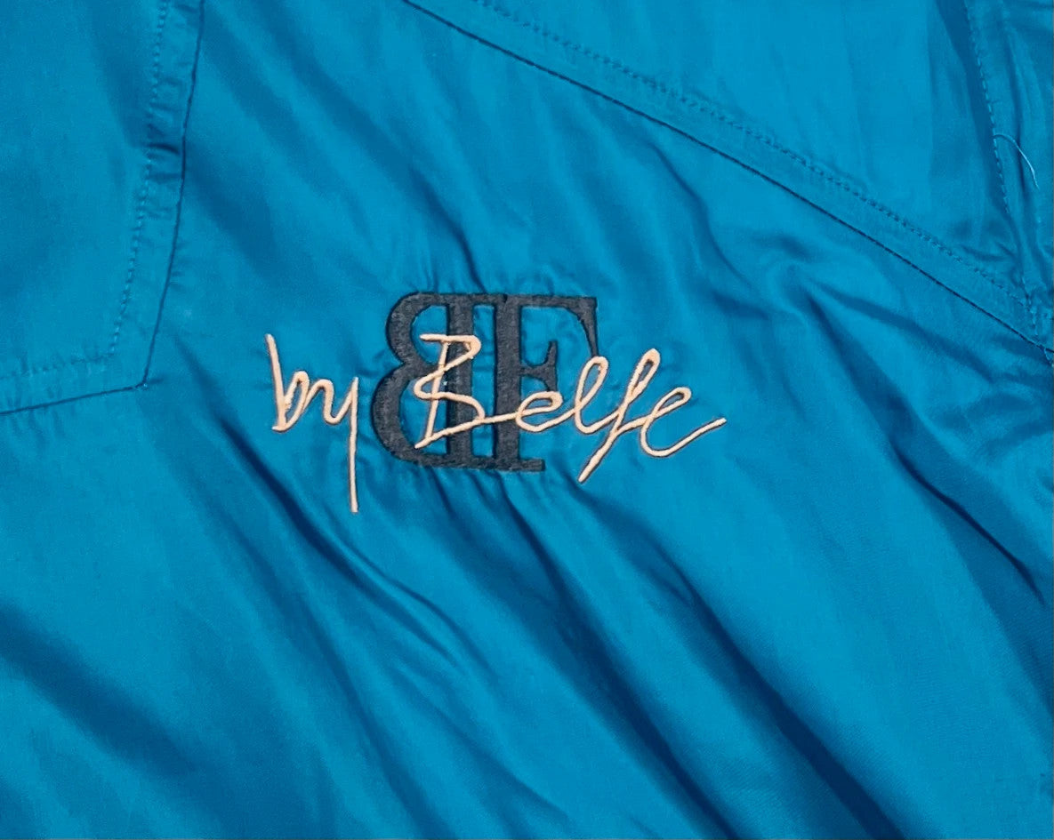 Veste Oversize Légère Coupe Vent Vintage Bleu - L (A364)
