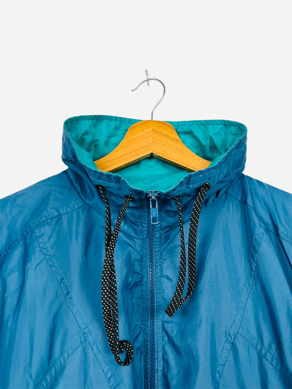 Veste Oversize Légère Coupe Vent Vintage Bleu - L (A364)