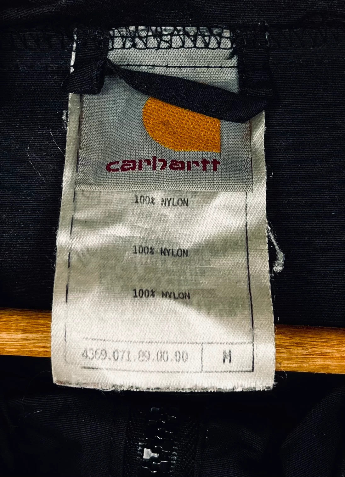Carhartt Hooded 1/4 Zip Windbreaker Jacket Noir - M (A108)