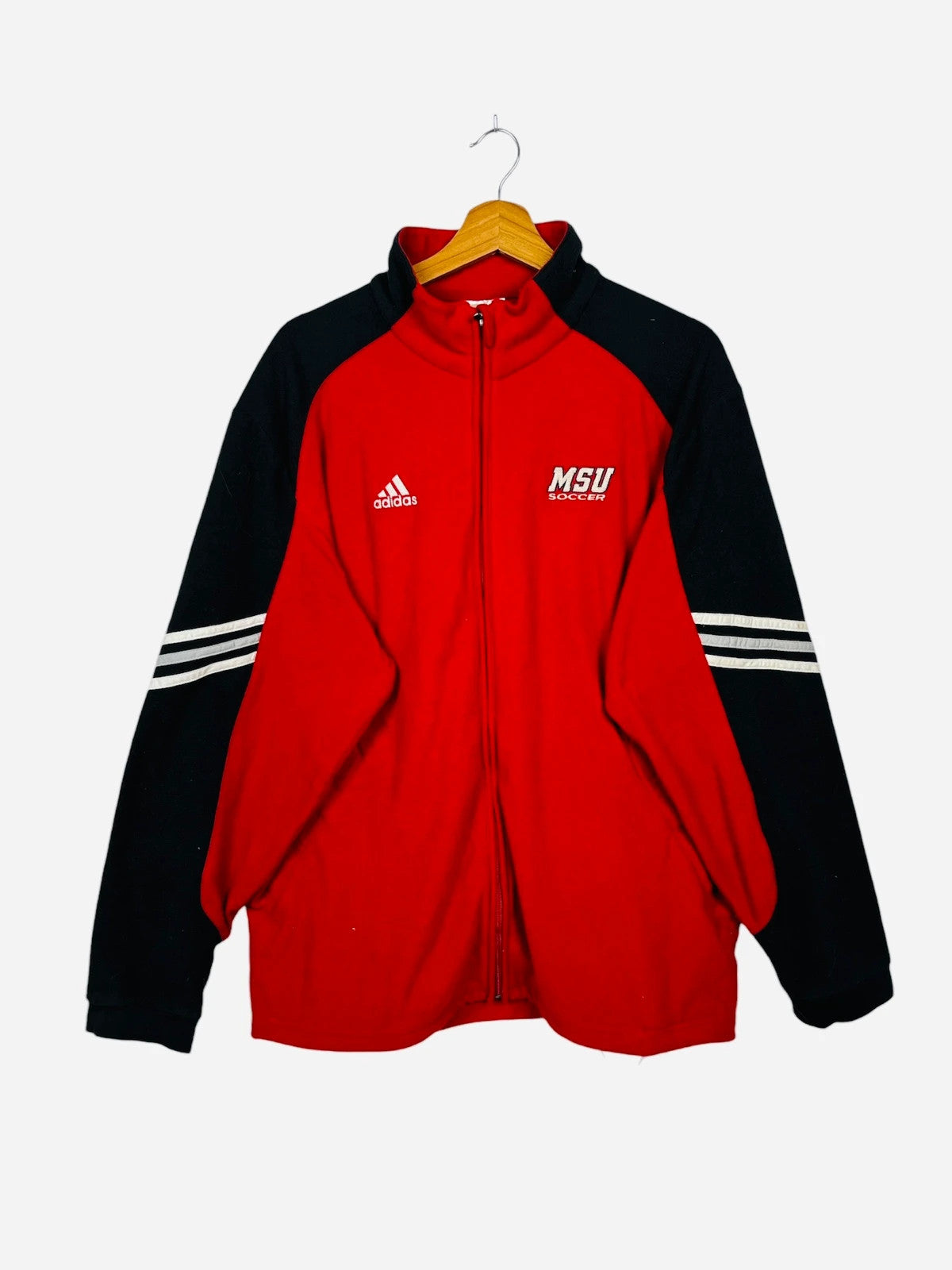 Veste Jacket Fleece Vintage Hiver Adidas ClimaWarm Rouge & Noir - M (A55)