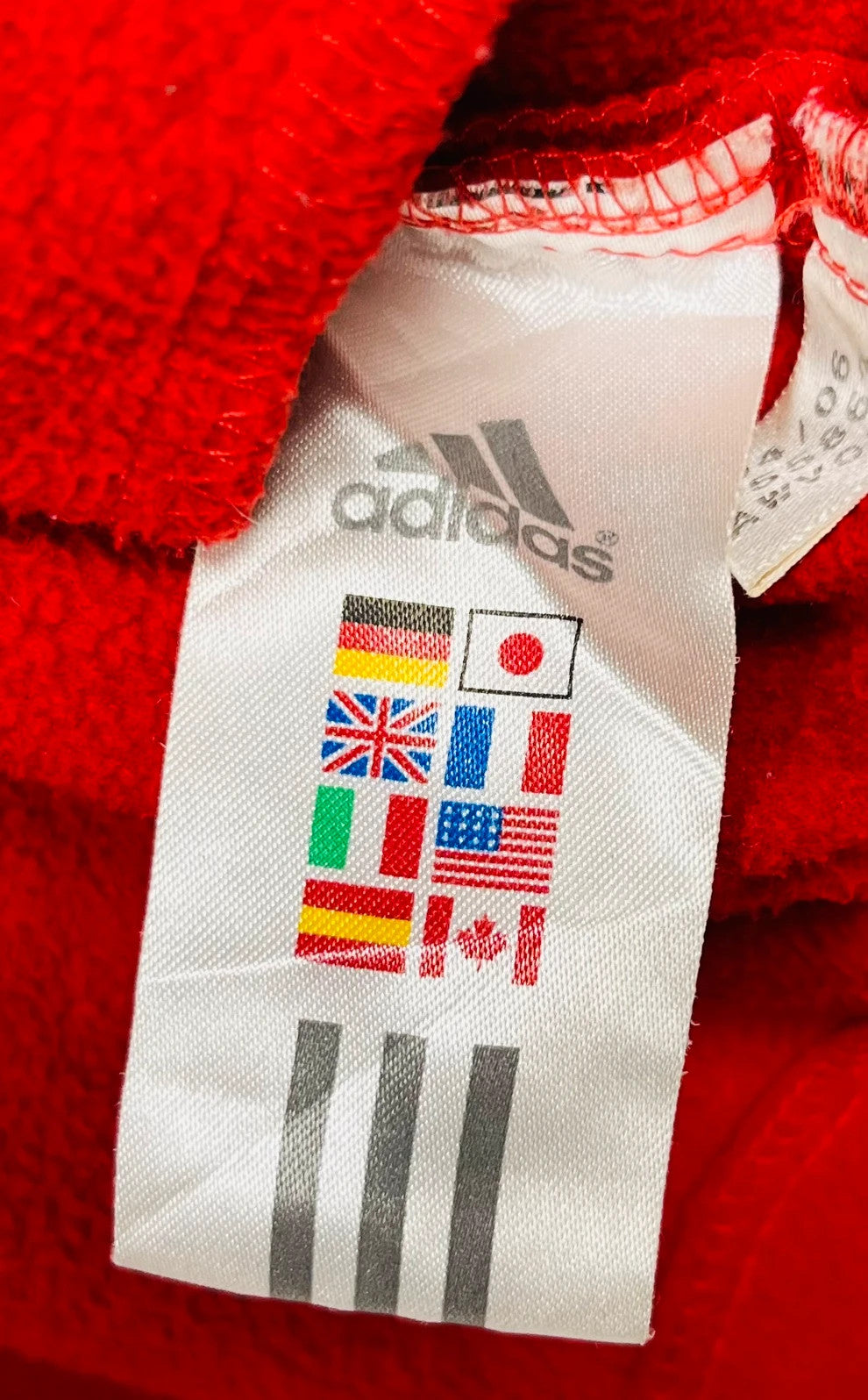 Veste Jacket Fleece Vintage Hiver Adidas ClimaWarm Rouge & Noir - M (A55)