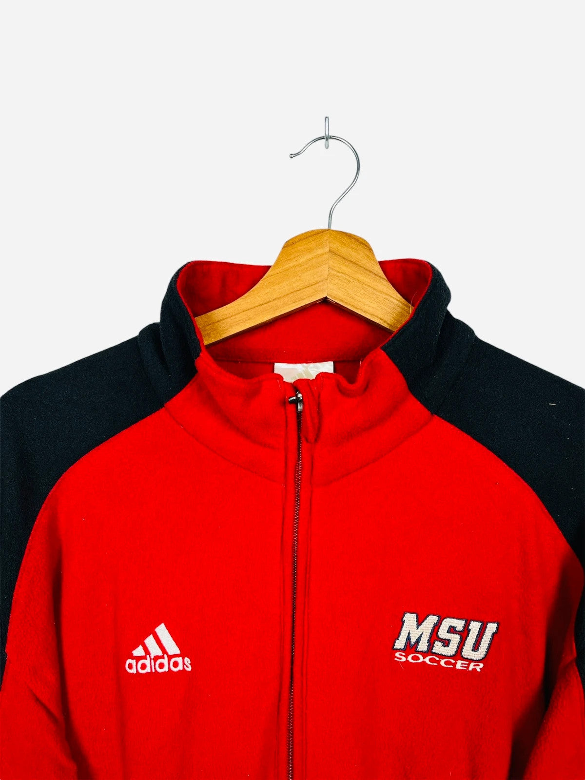 Veste Jacket Fleece Vintage Hiver Adidas ClimaWarm Rouge & Noir - M (A55)