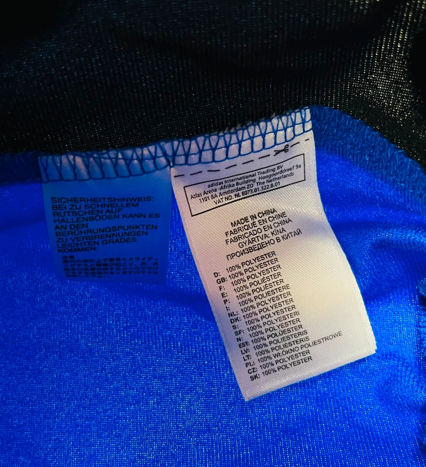 Veste de Football Soccer Jacket Sport Adidas Bleu - L (A166)