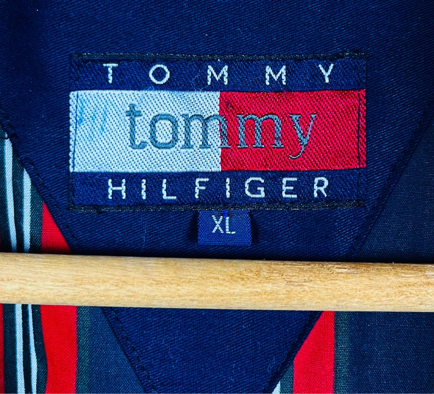 Veste Légère Coupe Vent Jacket Marine Tommy Hilfiger Vintage - XL (A388)