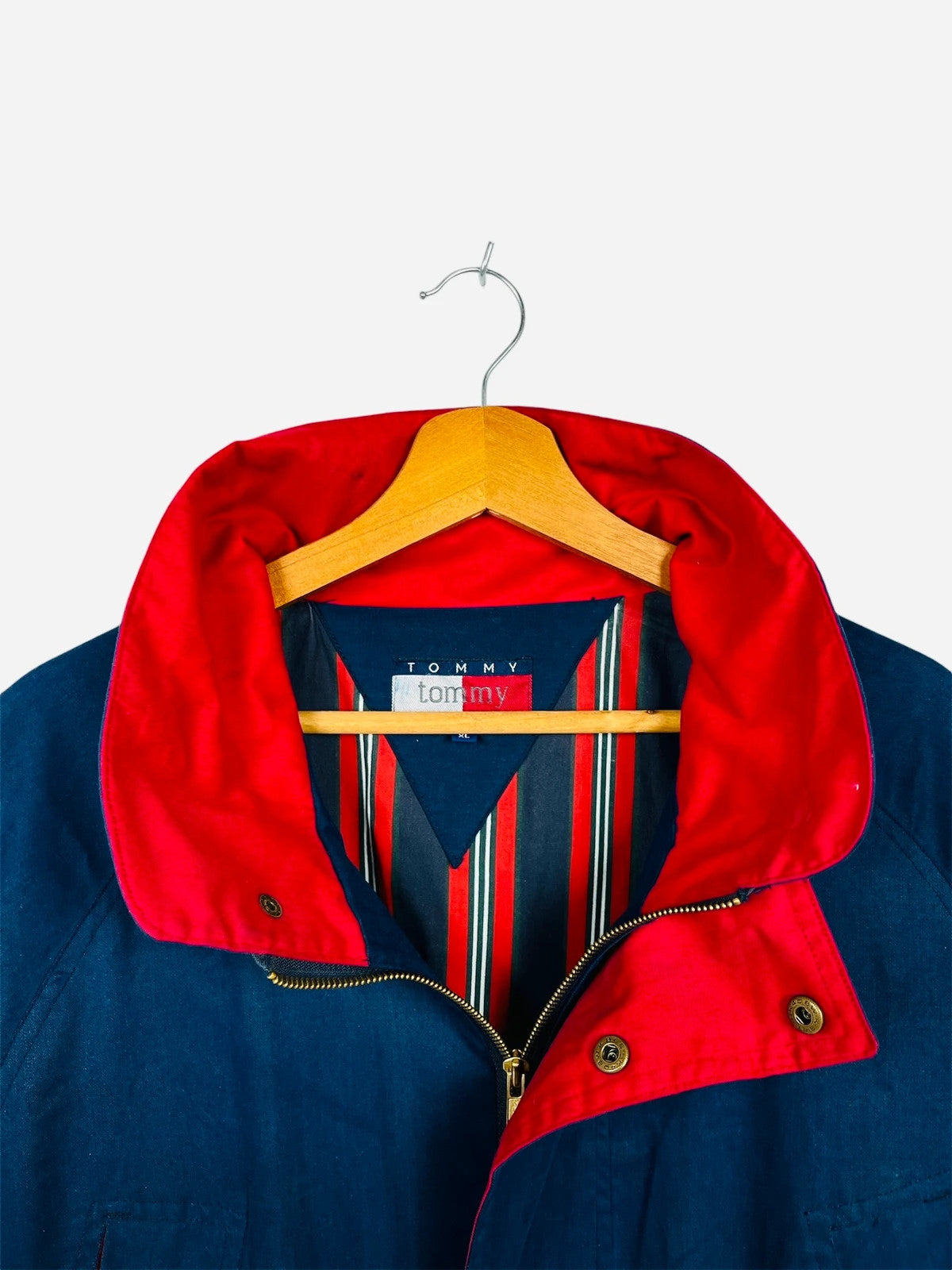 Veste Légère Coupe Vent Jacket Marine Tommy Hilfiger Vintage - XL (A388)
