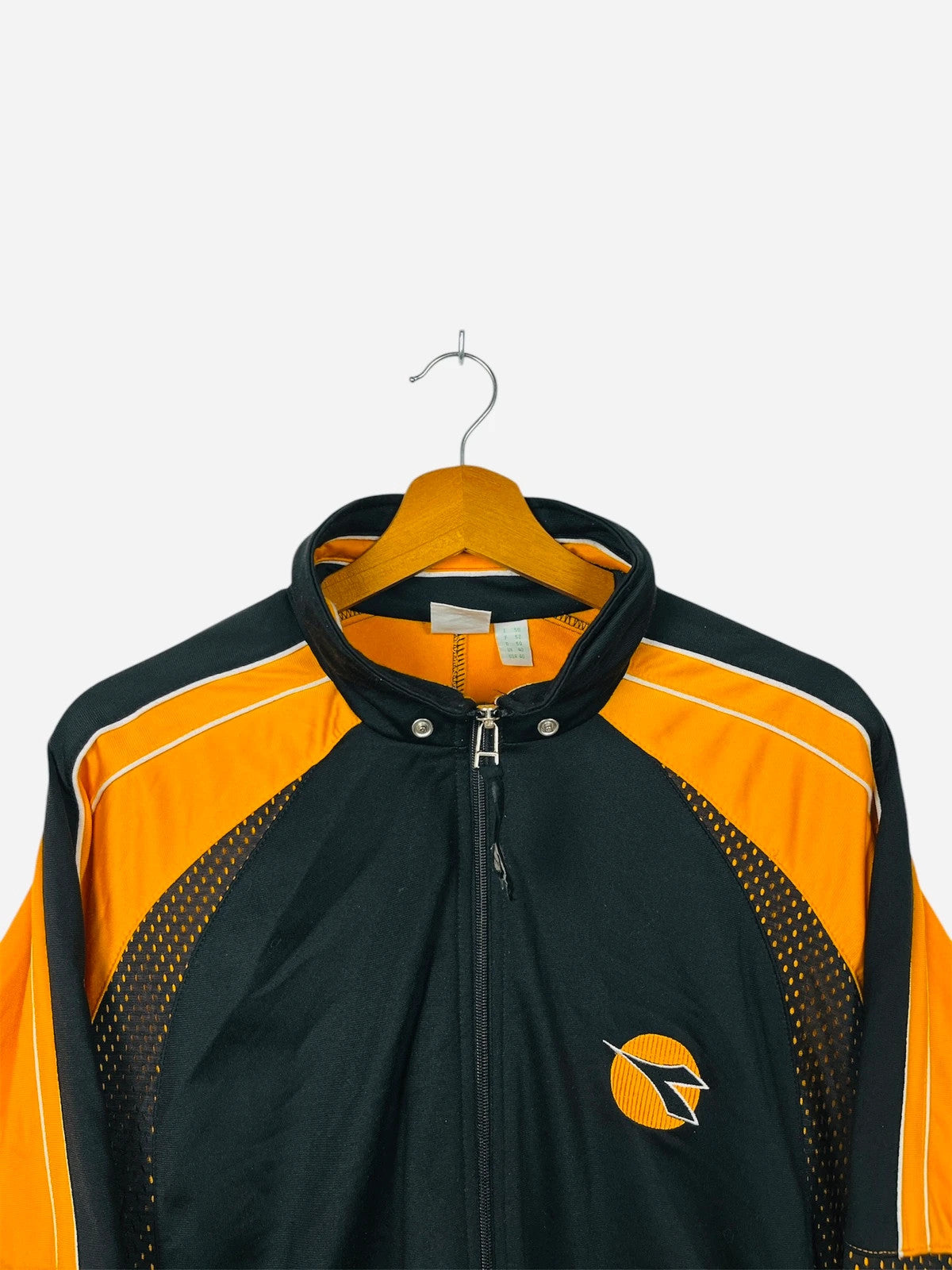 Veste Coupe Vent Jacket Sport Diadora Noir & Jaune - L (A392)