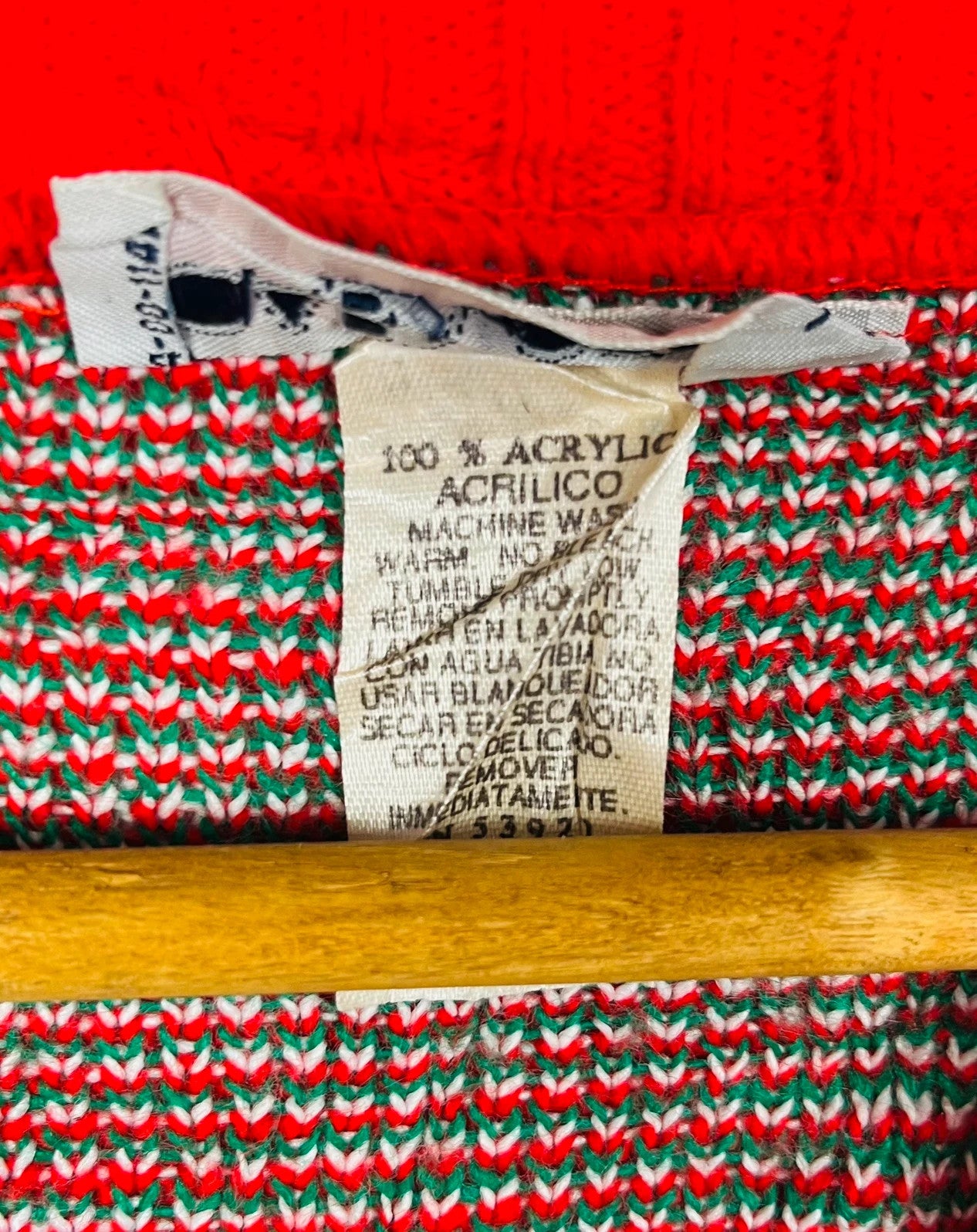 Pull Cardigan à Motifs Vintage Noël Gilet Rouge - M (A406)