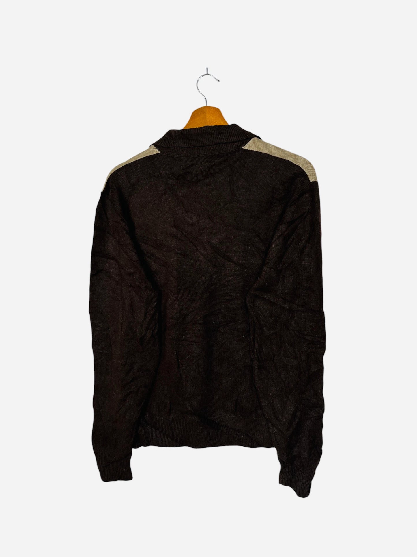 Polo Pull Crewneck à col Vintage Marron - M (A408)