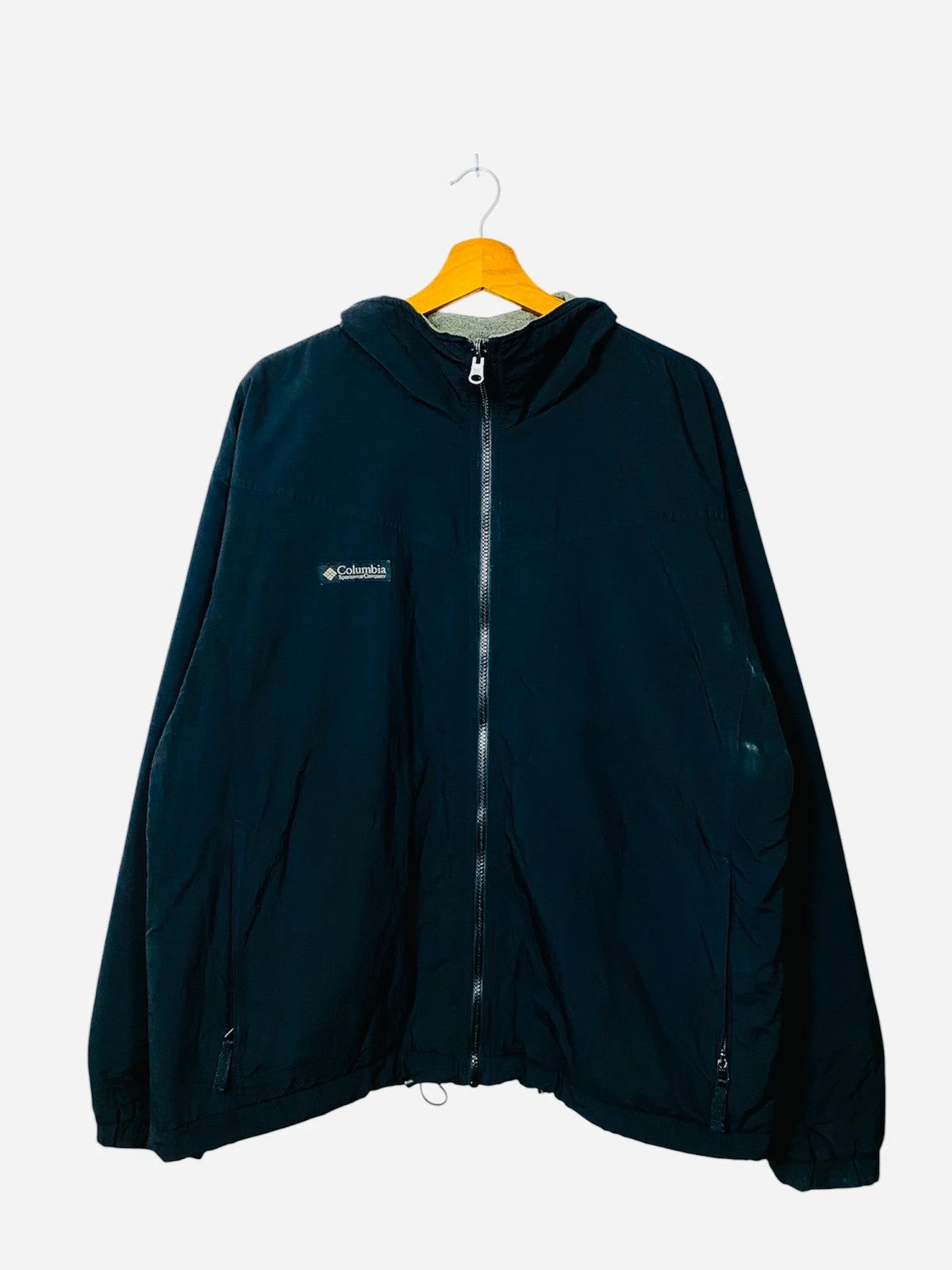 Veste Légère Vintage Black Windbreaker Jacket Columbia Noir - L (A50)
