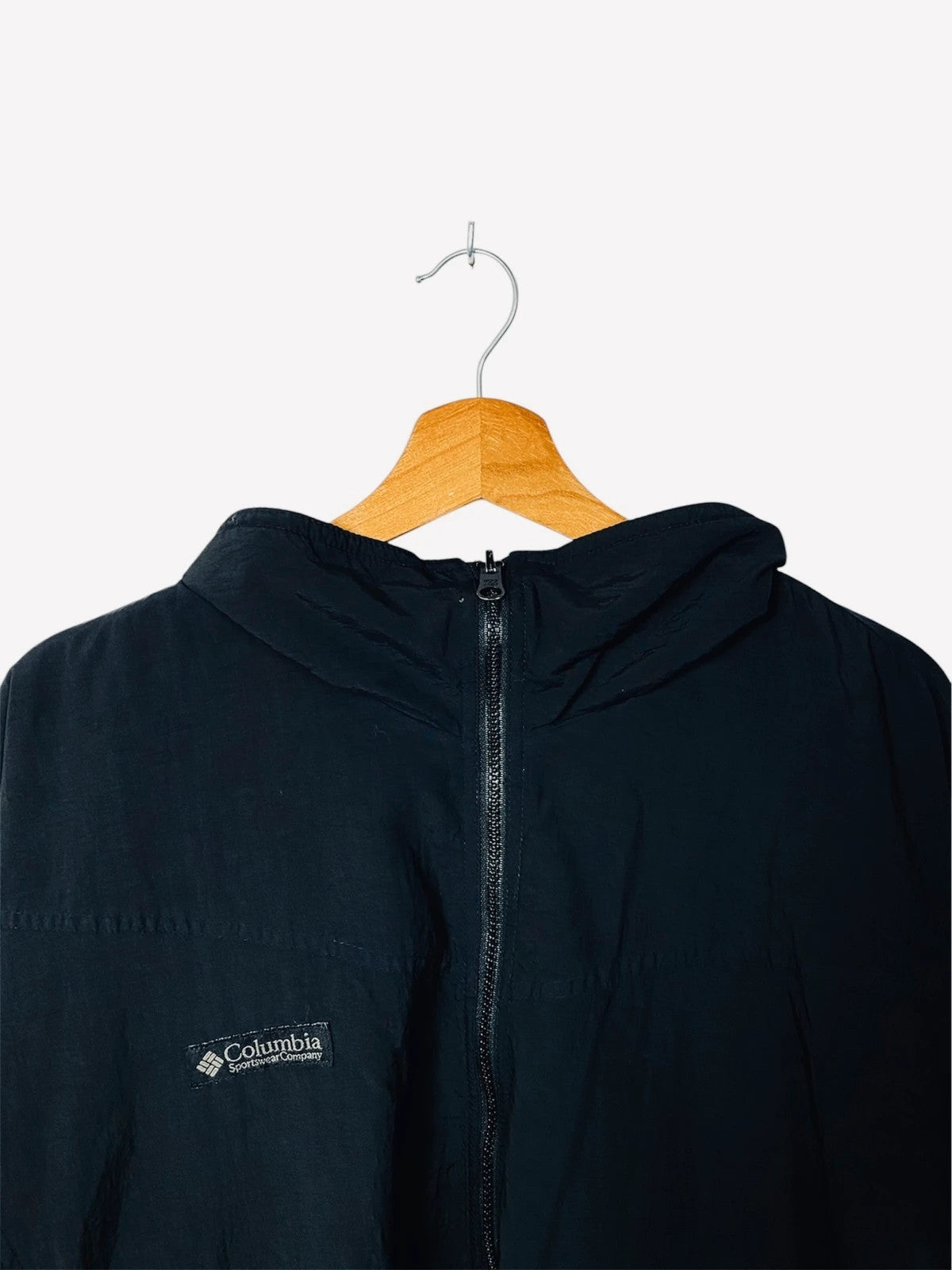 Veste Légère Vintage Black Windbreaker Jacket Columbia Noir - L (A50)