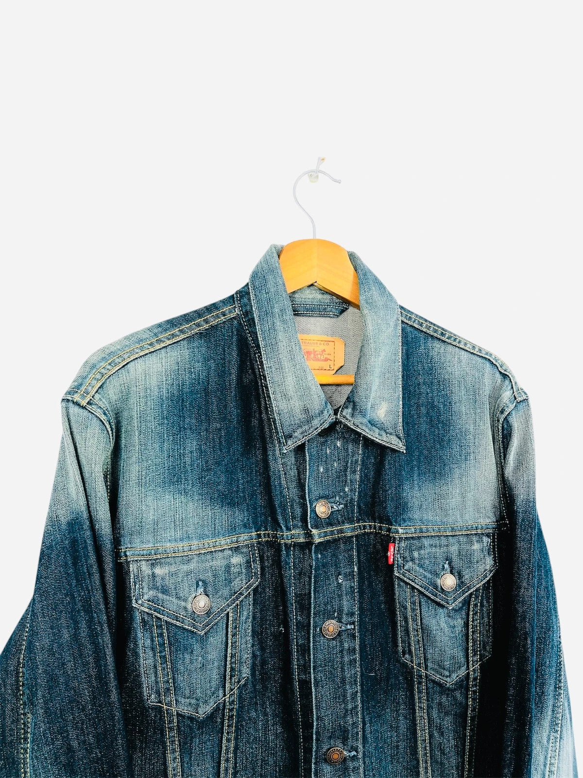 Veste en Jean Jacket Style Vintage 70' Levi’s Bleu Denim - L (A164)