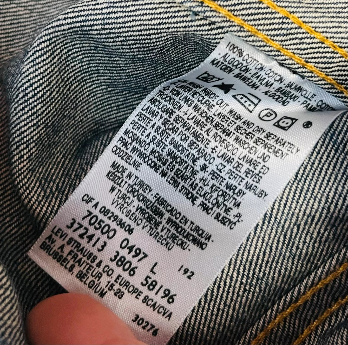 Veste en Jean Jacket Style Vintage 70' Levi’s Bleu Denim - L (A164)
