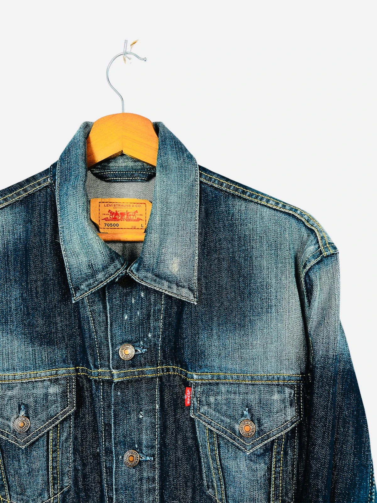 Veste en Jean Jacket Style Vintage 70' Levi’s Bleu Denim - L (A164)