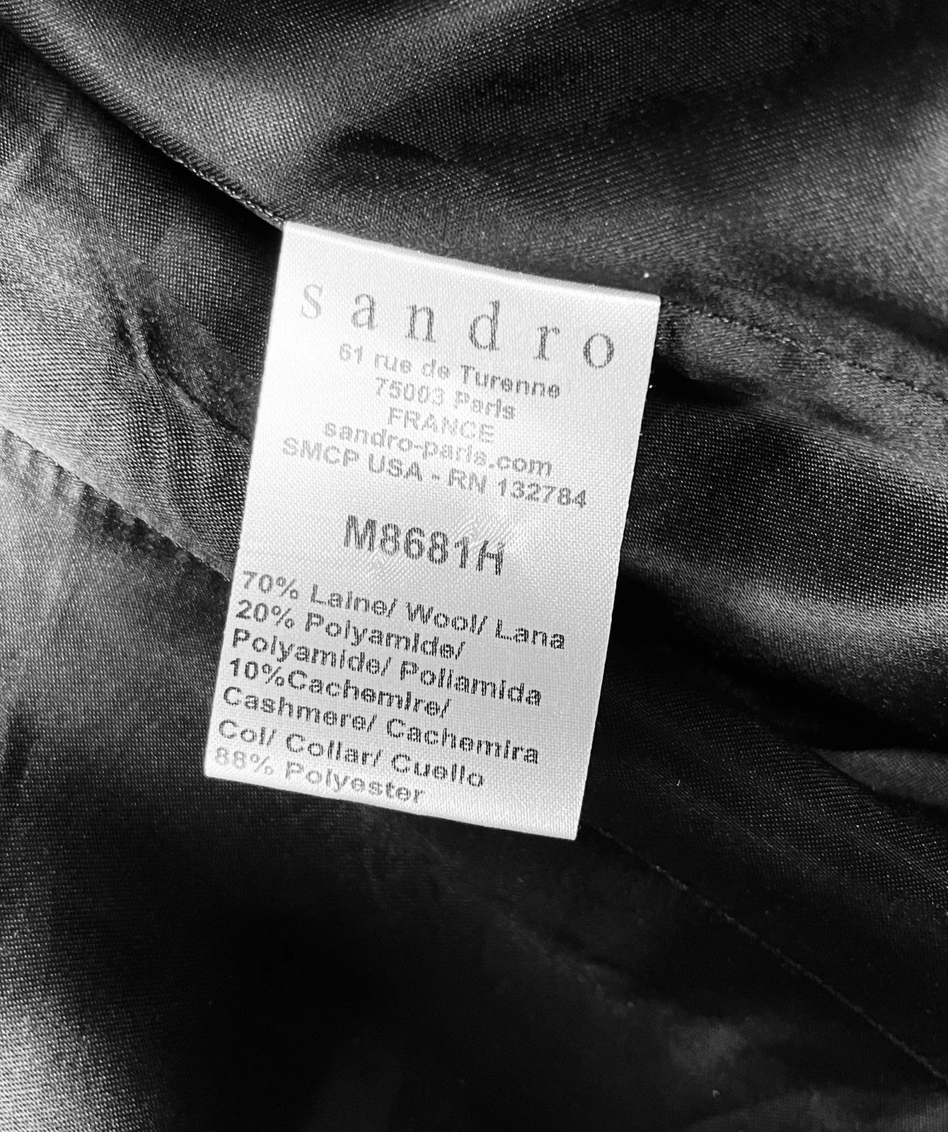 Manteau Sherpa Sandro Jacket Prenium Luxury Marine - M (A107)