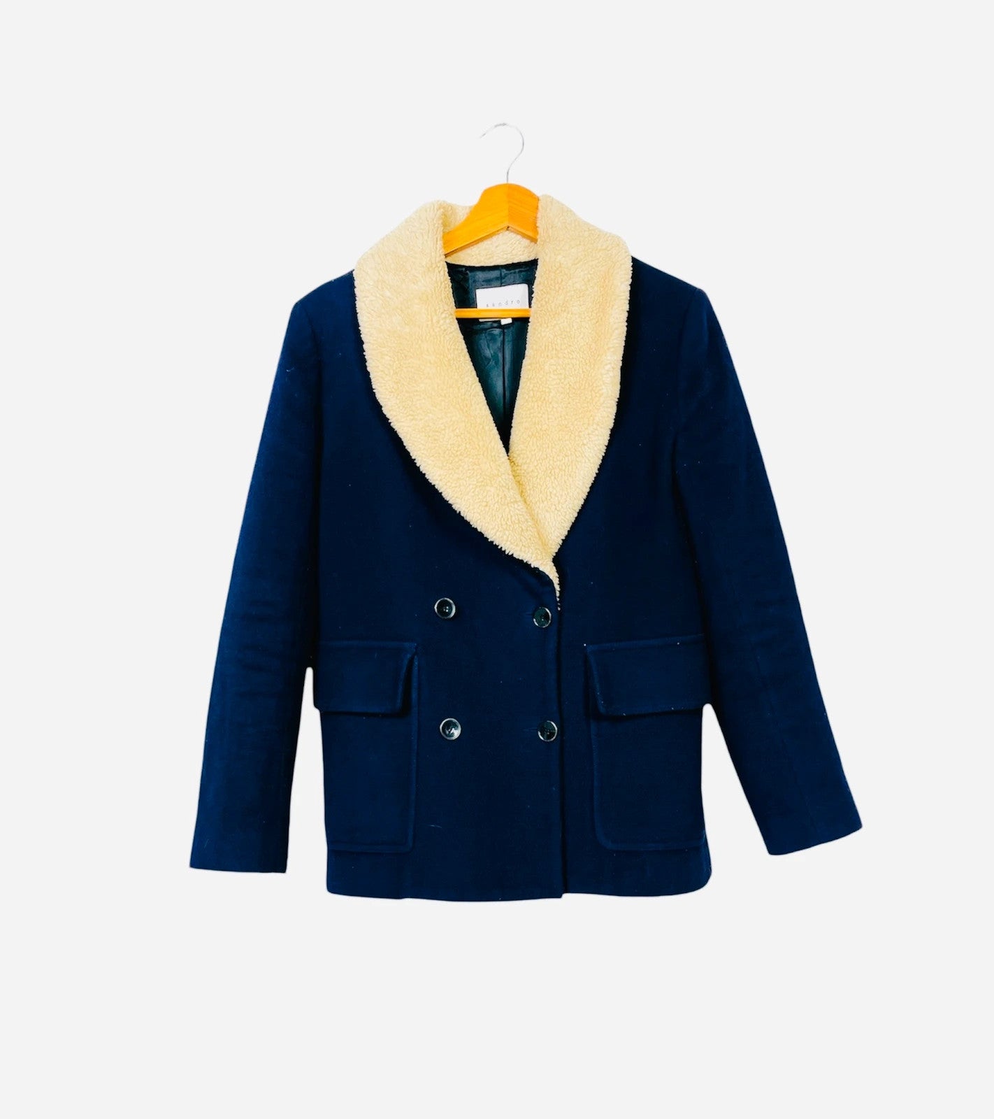 Manteau Sherpa Sandro Jacket Prenium Luxury Marine - M (A107)