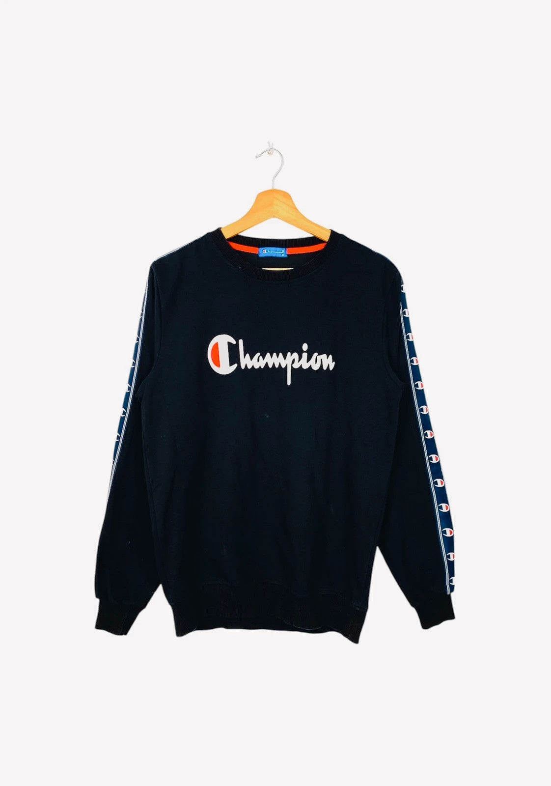 Sweat Pull Crewneck Vintage Sport NBA Champion Y2K Noir - M (A89)