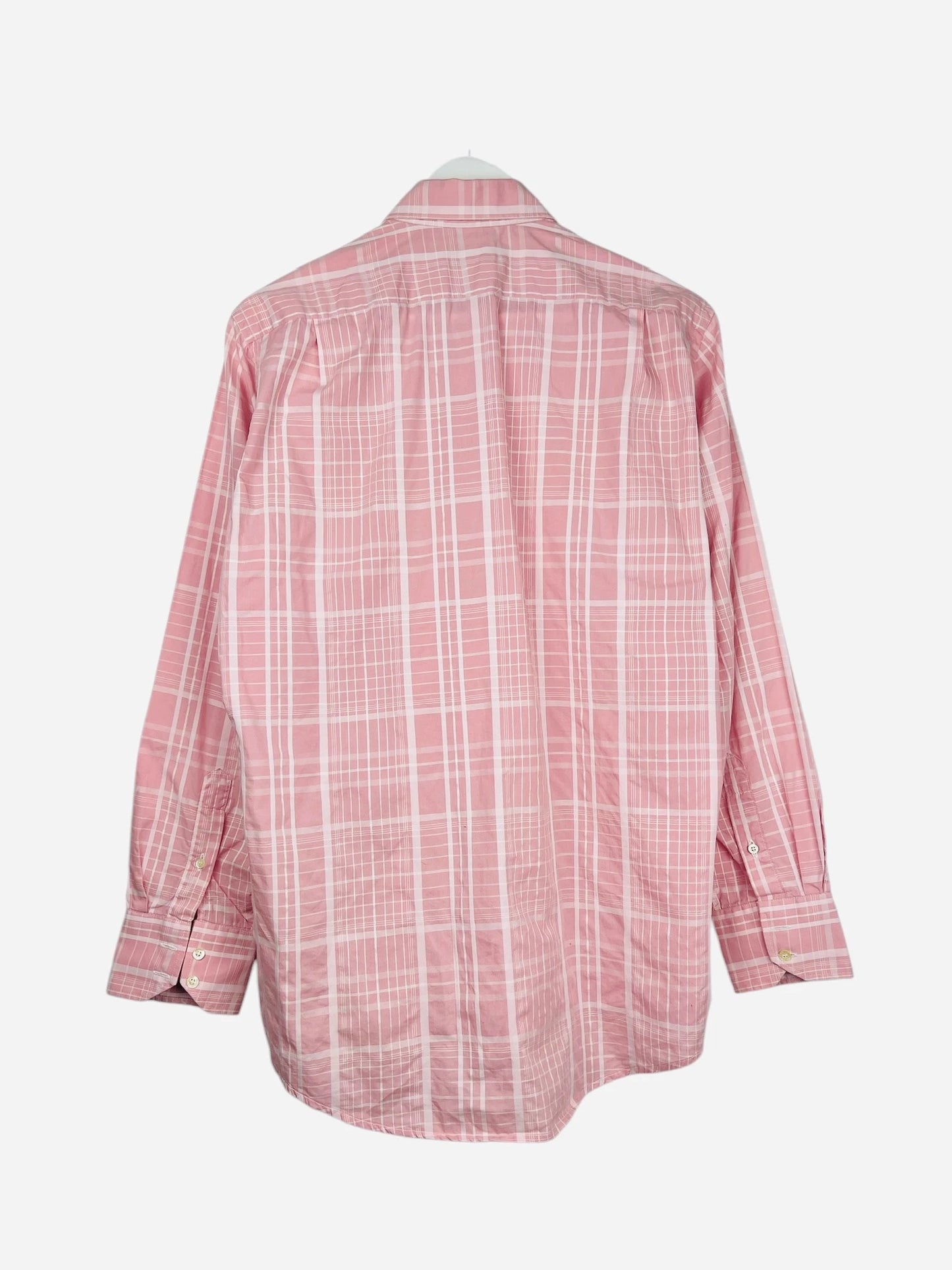 Chemise Lacoste Rayée Manches Longues Vintage Rose - M (B11)
