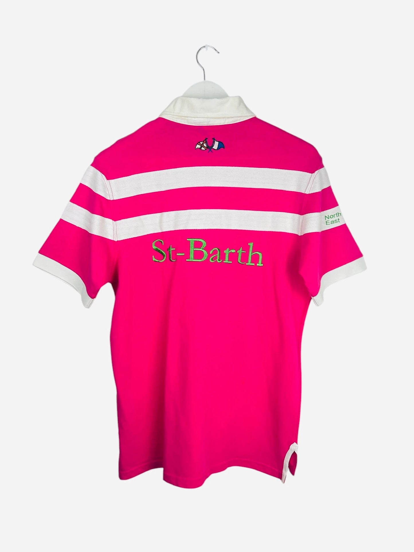 Polo Vicomte Arthur St-Barth Logo Brodé Rose - M (B30)