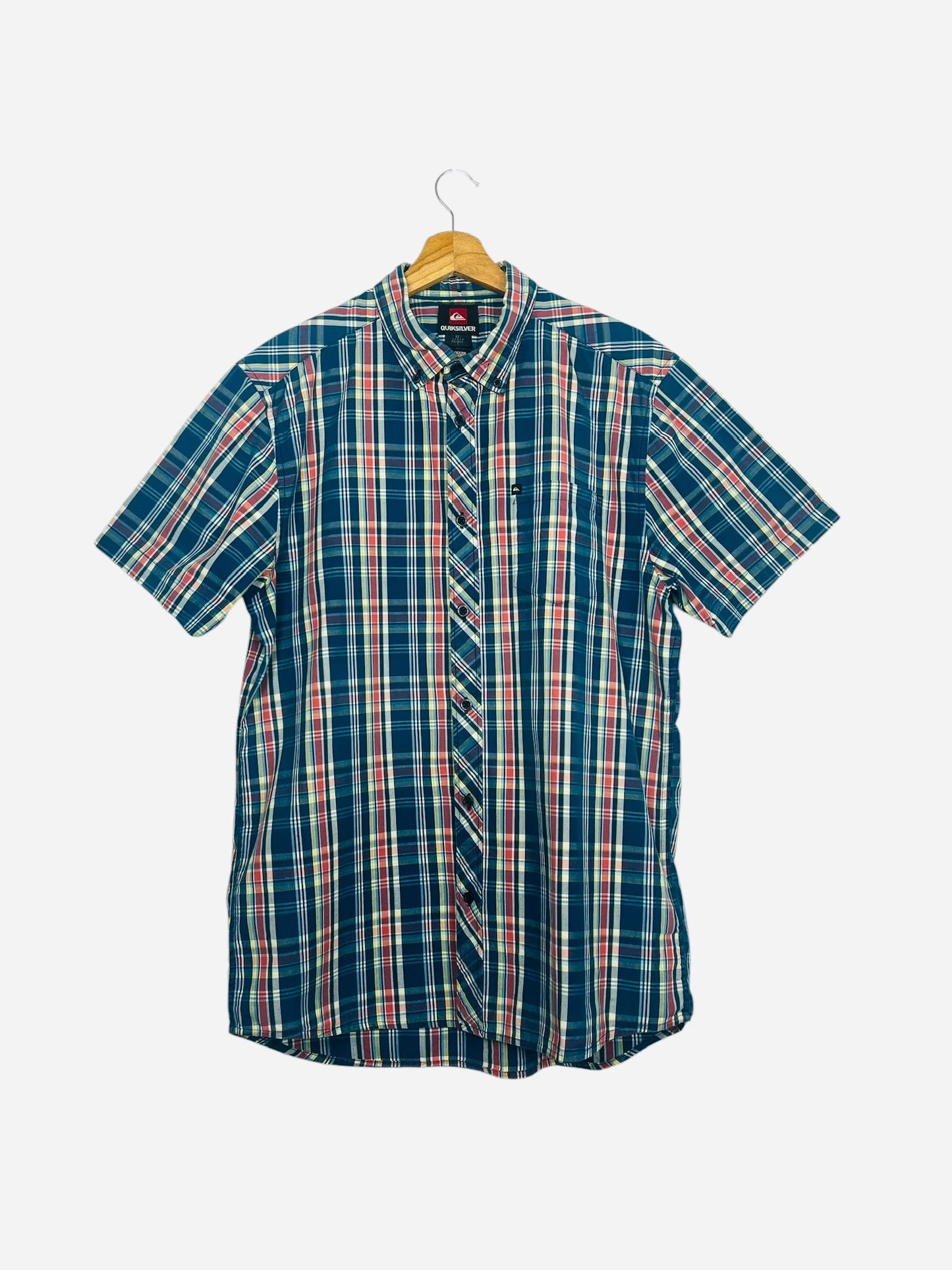 Chemise Quicksilver Vintage Rayée Bleu & Rouge - L (B45)