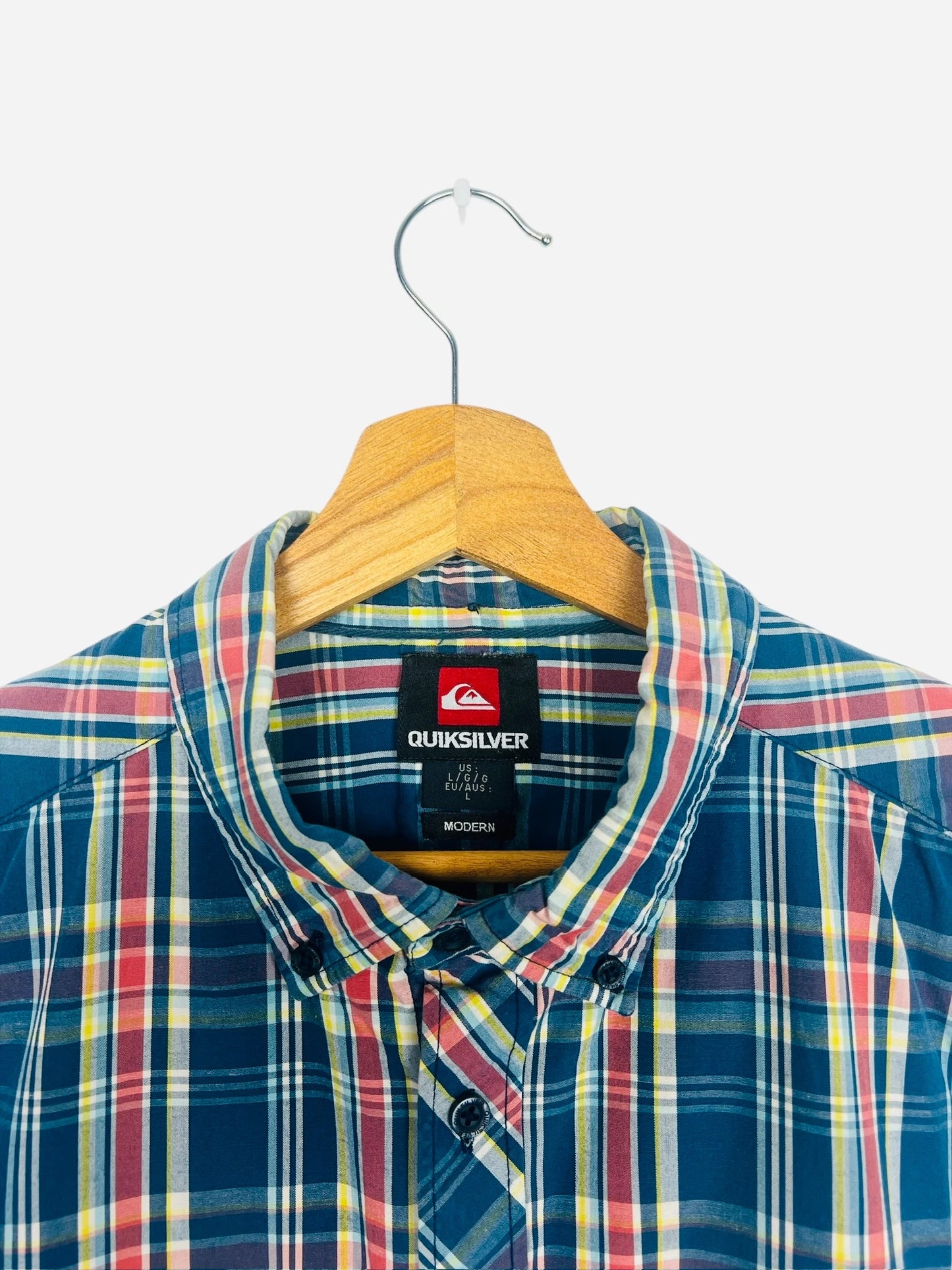 Chemise Quicksilver Vintage Rayée Bleu & Rouge - L (B45)