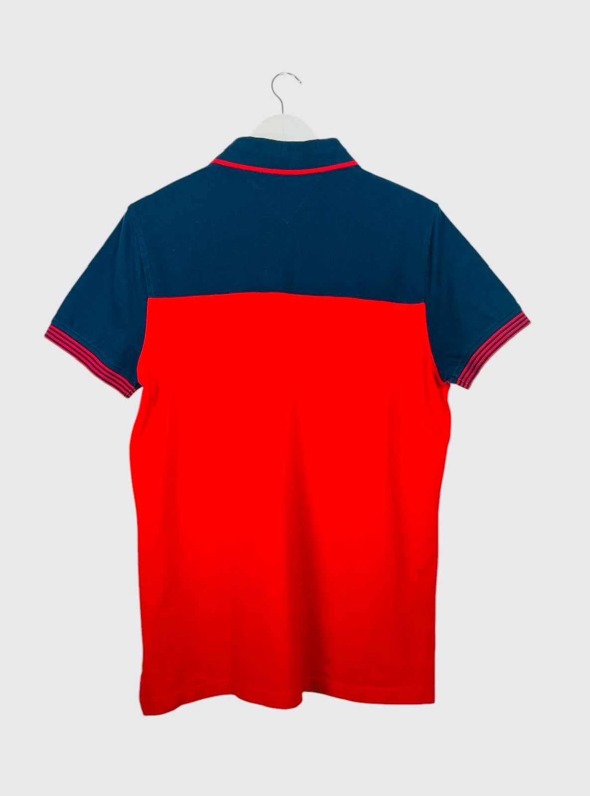 Polo Tommy Hilfiger Logo Brodé Marine & Rouge - M (B25)