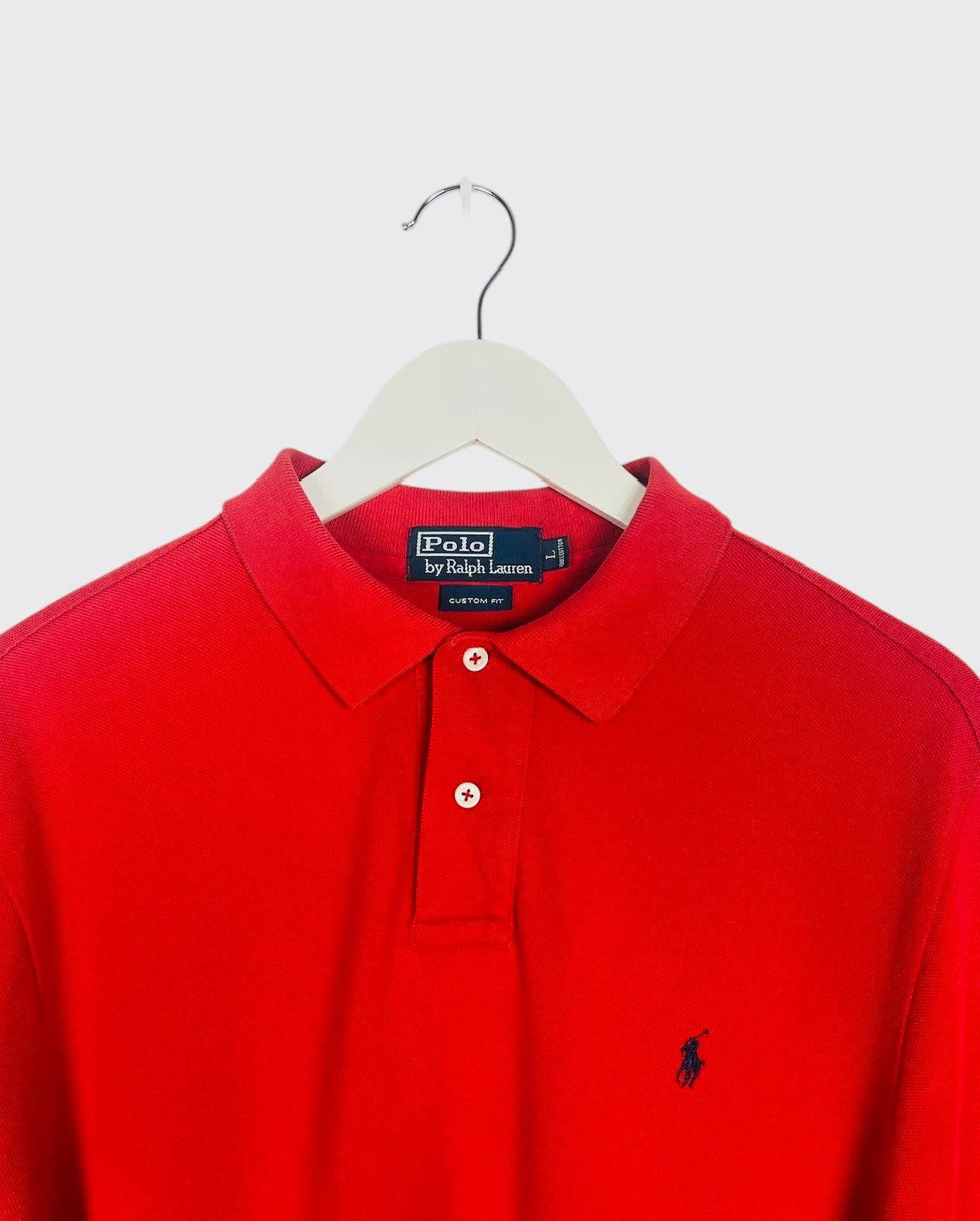Polo Ralph Lauren Logo Brodé Uni Rouge - L (B23)